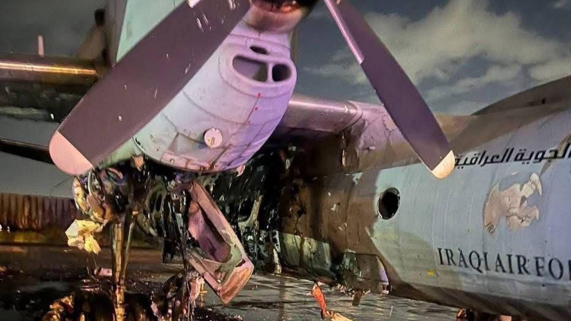 طائرة مستهدفة في العراق