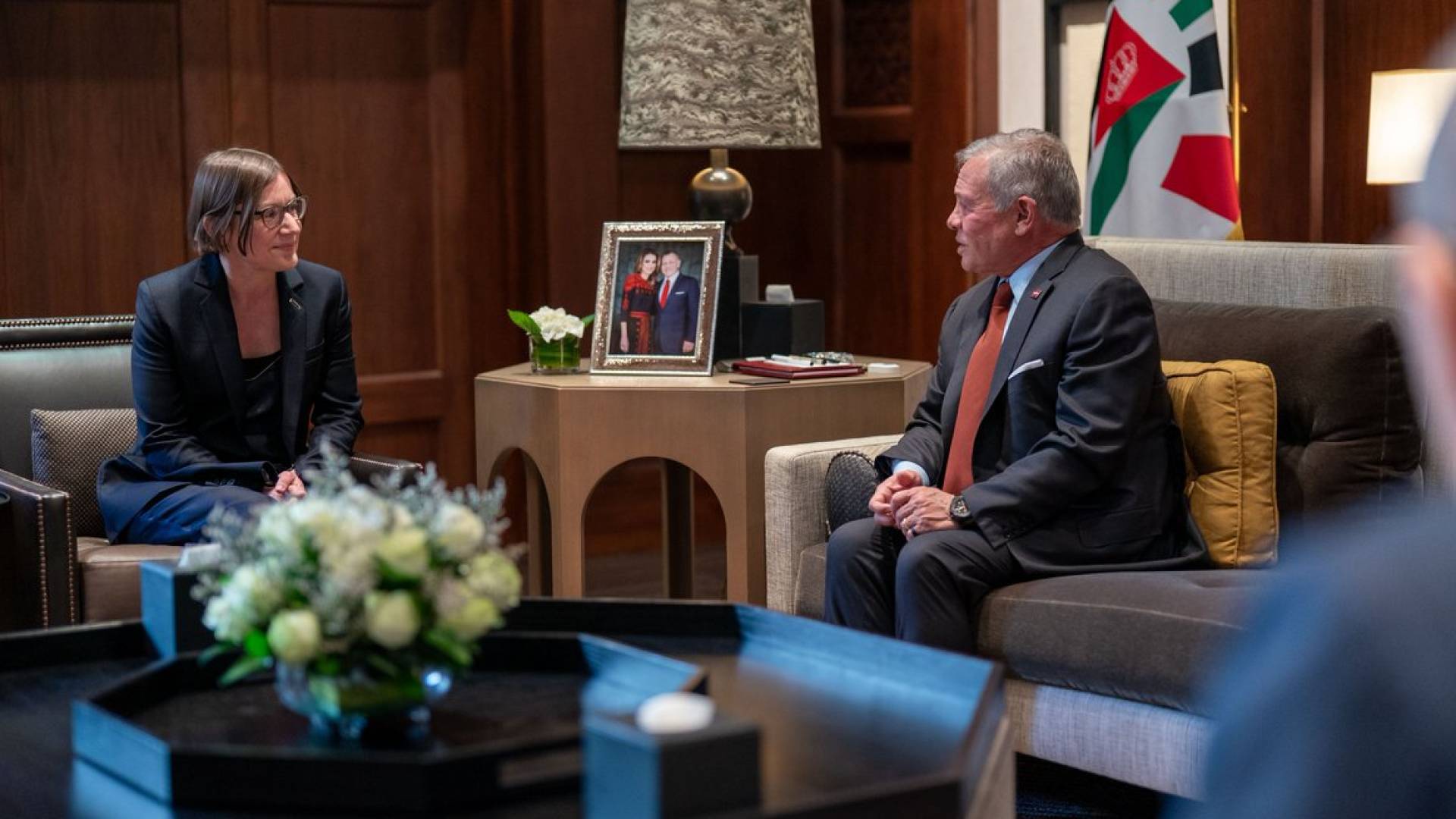 الملك عبدالله الثاني و رئيسة اللجنة الدولية للصليب الأحمر ميريانا سبولياريتش إيغر