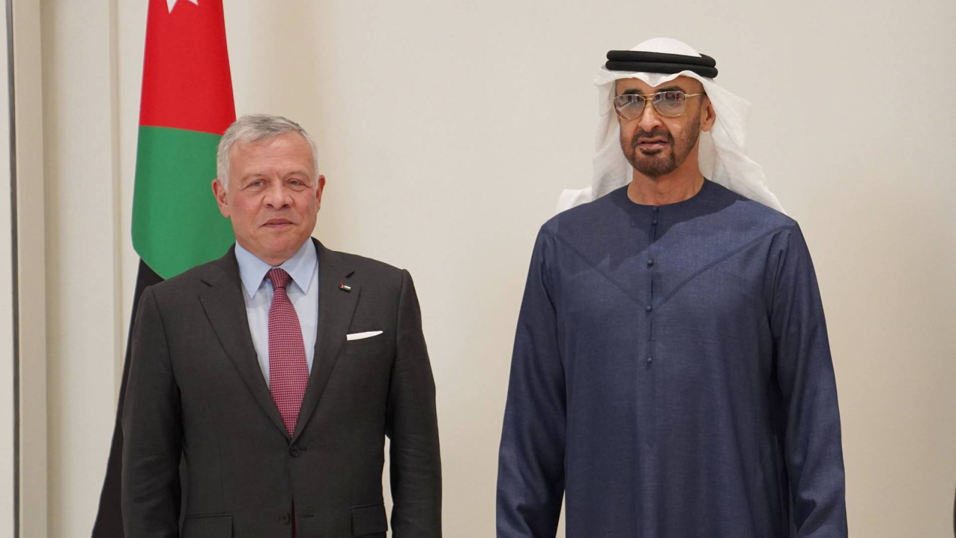 الملك عبدالله الثاني والشيخ محمد بن زايد