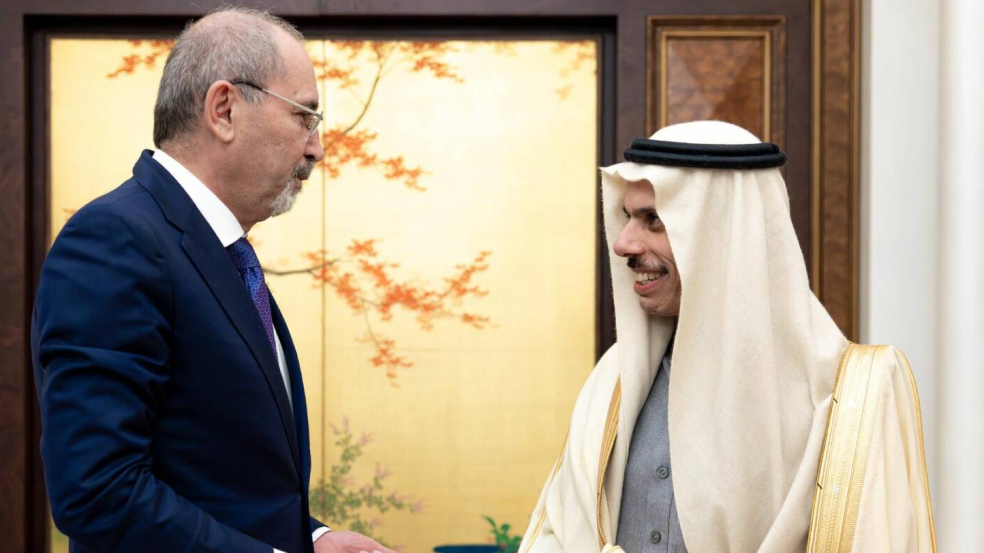 وزير الخارجية ايمن الصفدي و وزير خارجية السعودية الأمير فيصل بن فرحان