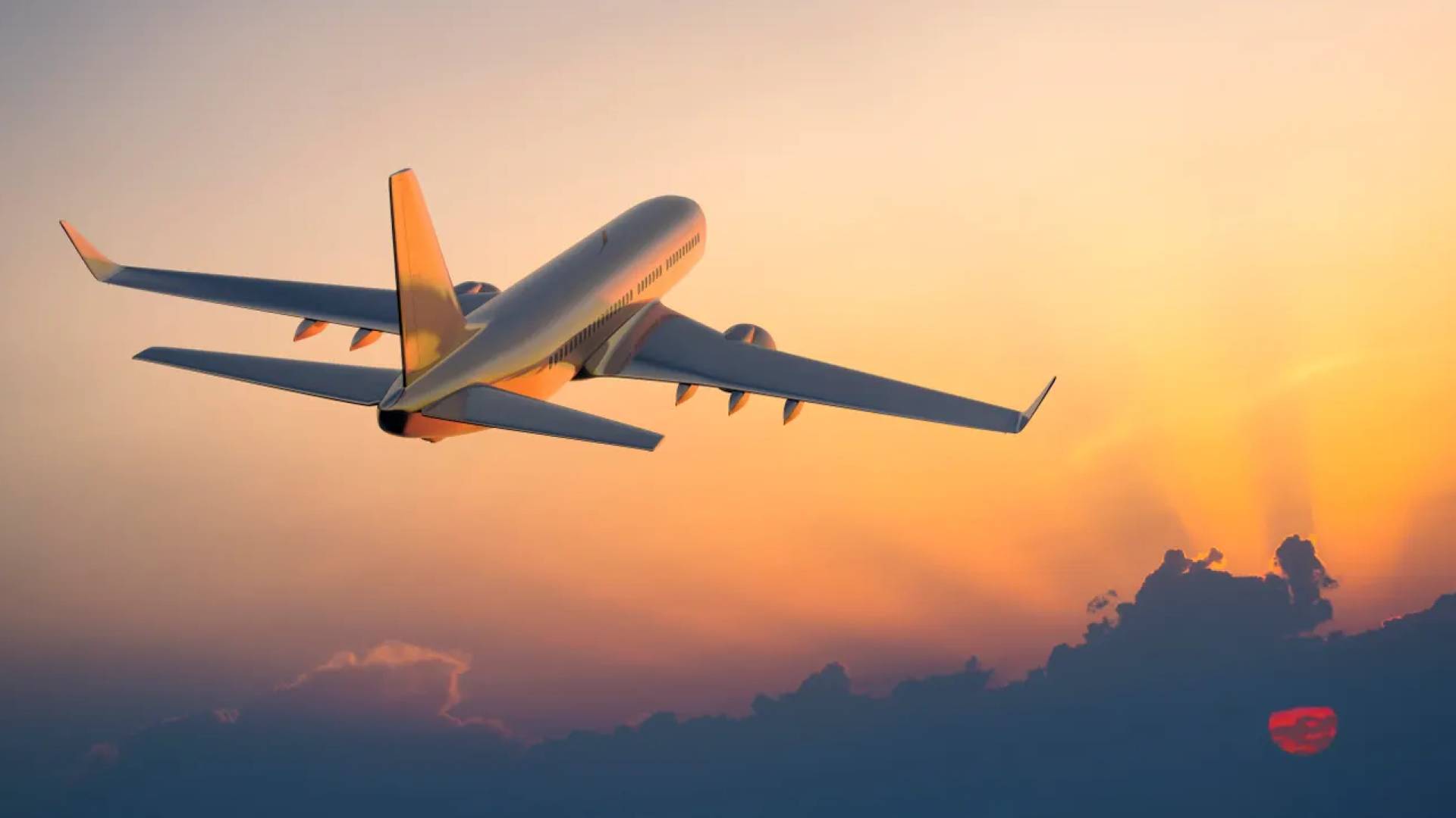 طائرة تحلق في السماء