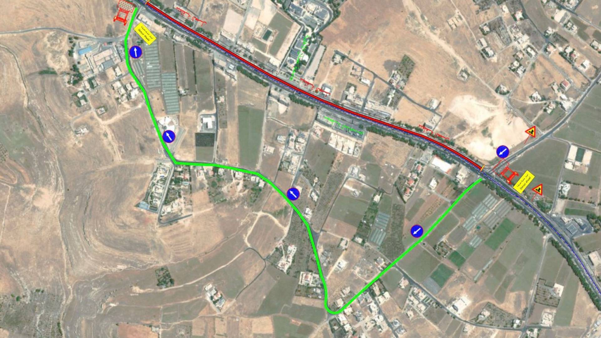 إغلاق مؤقت على طريق عمان - السلط