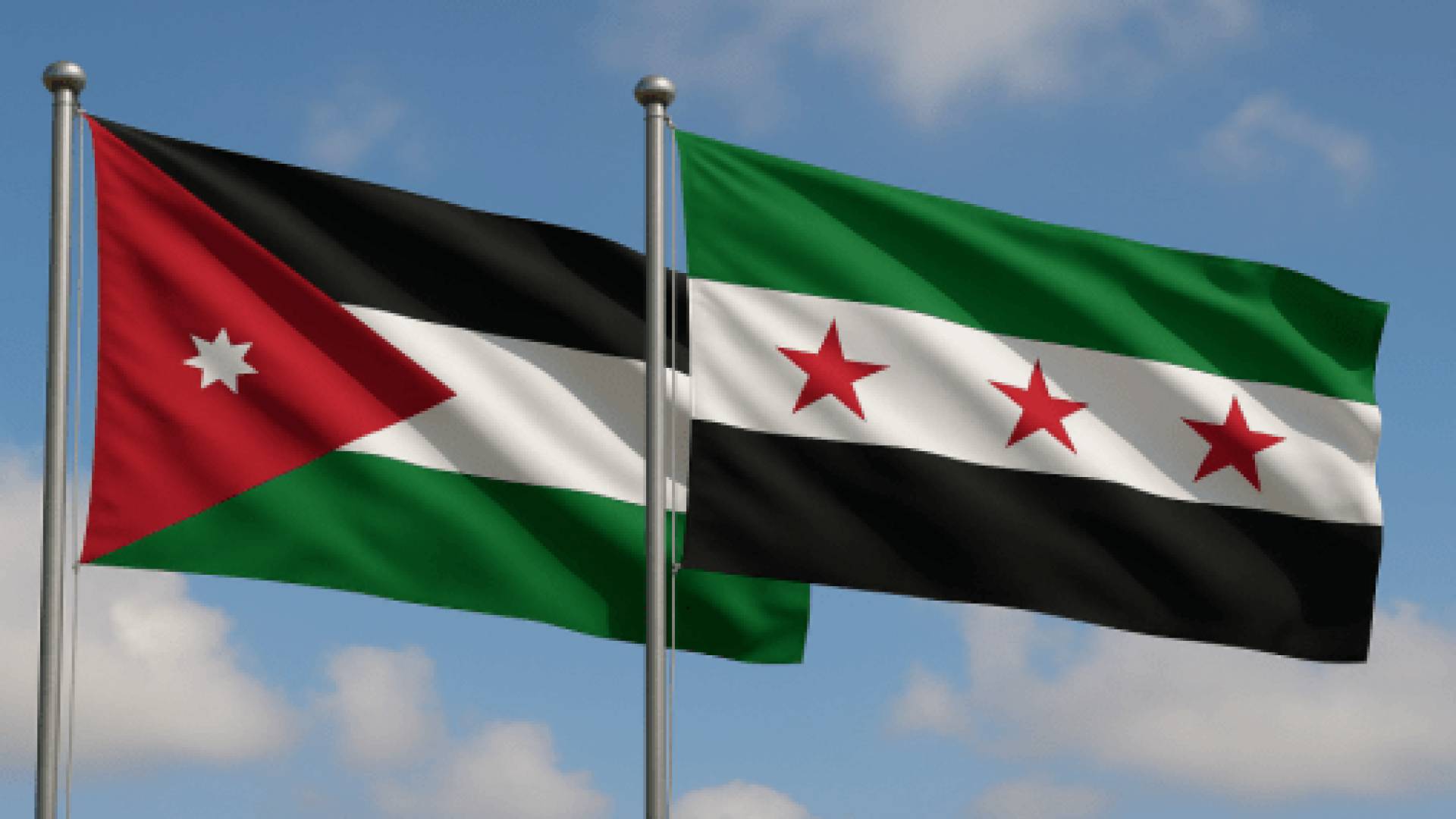 علم سوريا وعلم الأردن