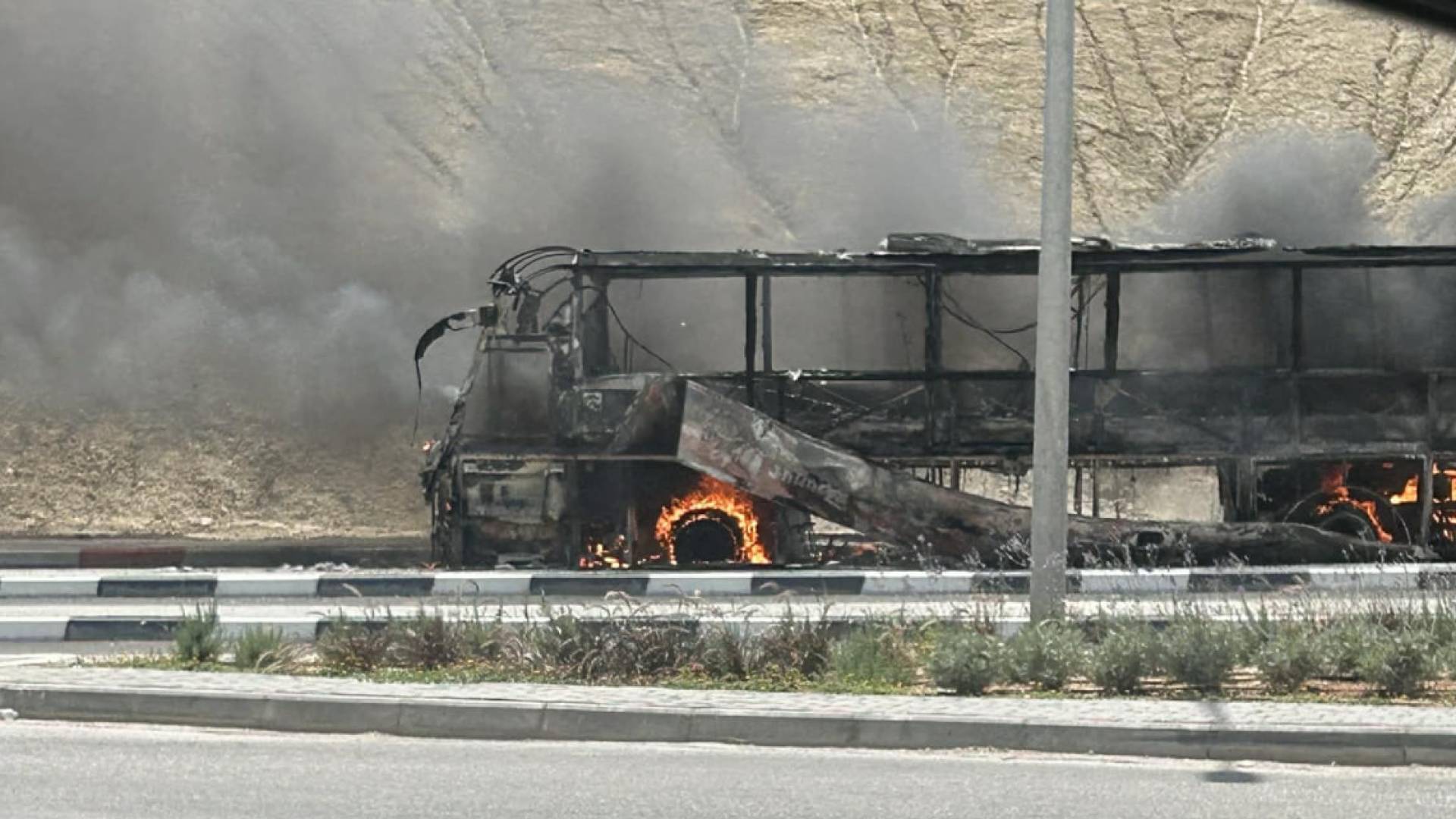 اشتعال حافلة