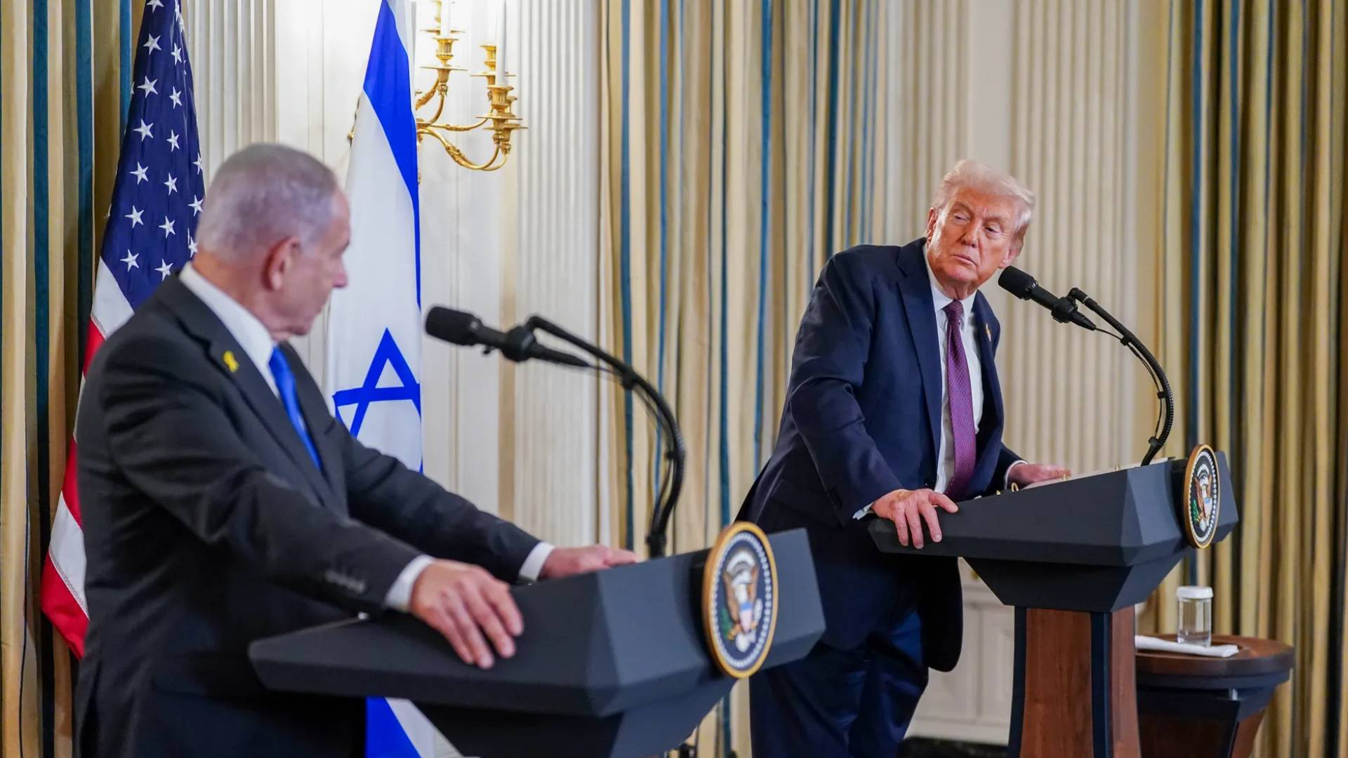 الرئيس الامريكي دونالد ترمب ونتنياهو