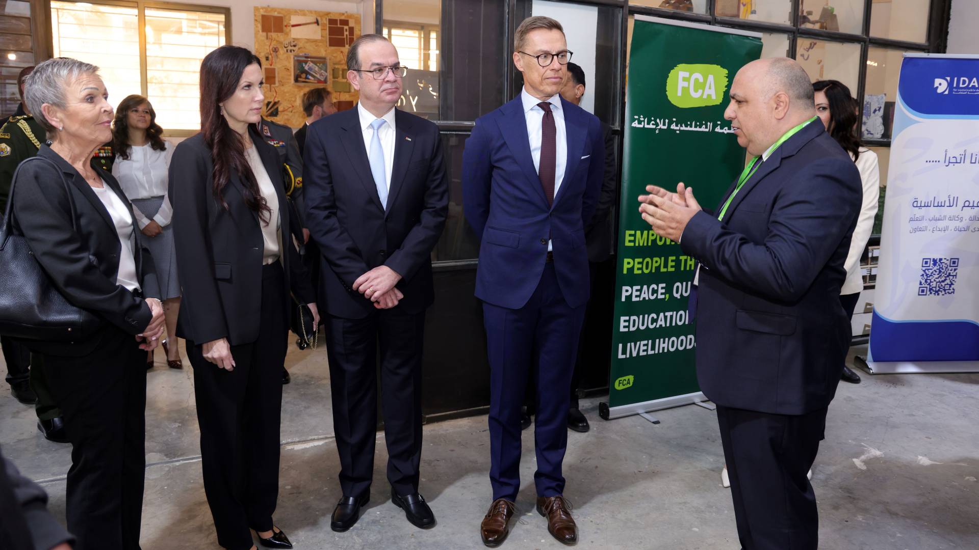 زيارة للرئيس الفنلندي أحد المشروعات الممولة من وزارة الخارجية الفنلندية بمدينة عمان