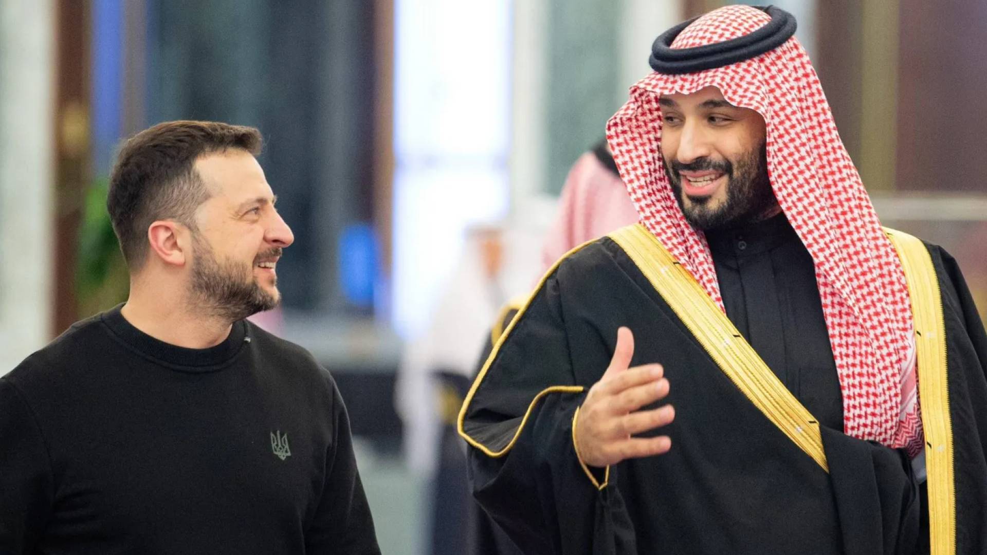 ولي العهد السعودي محمد بن سلمان والرئيس الأوكراني زيلنسكي