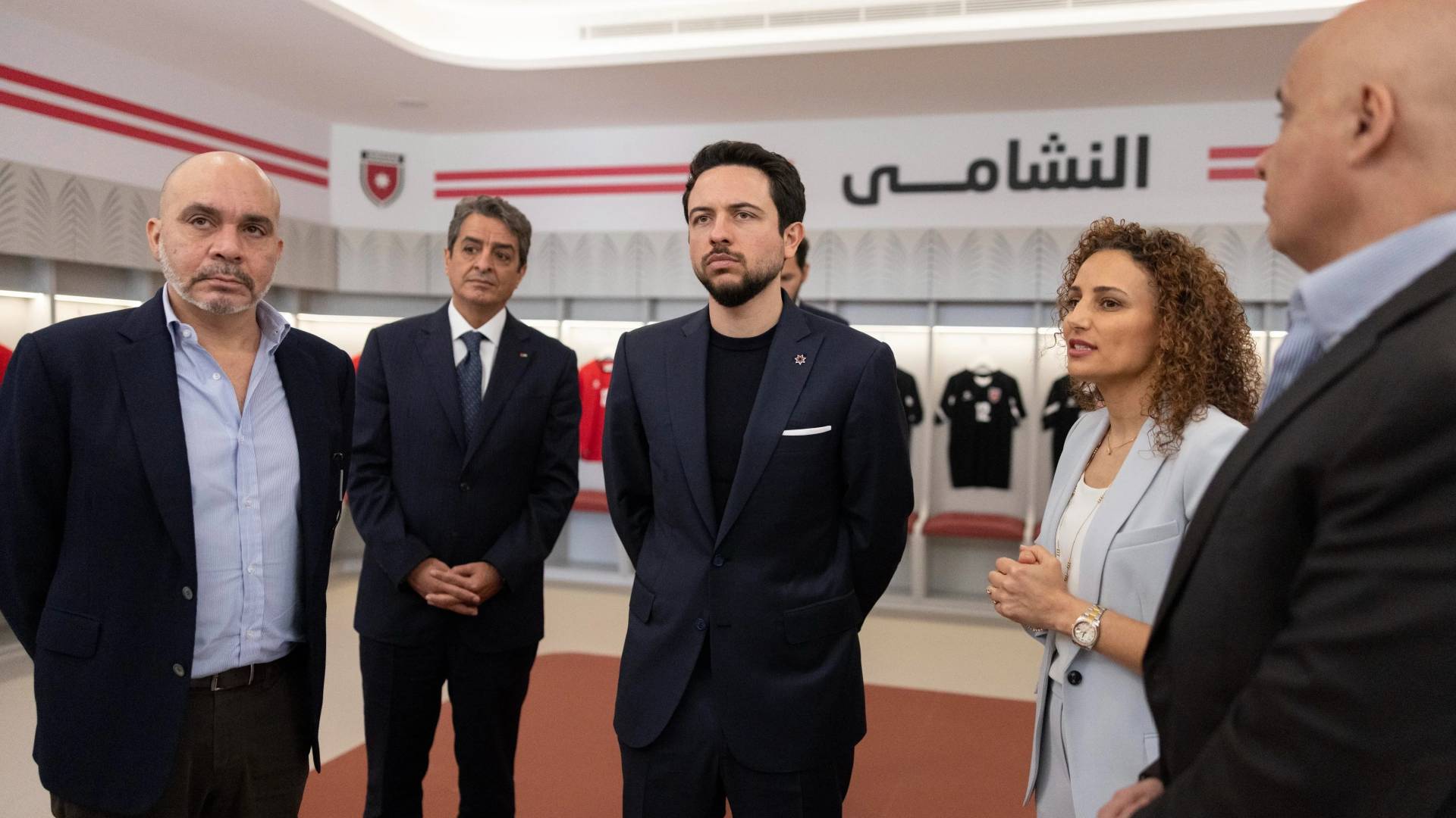 خلال زيارة ولي العهد للاتحاد الأردني لكرة القدم