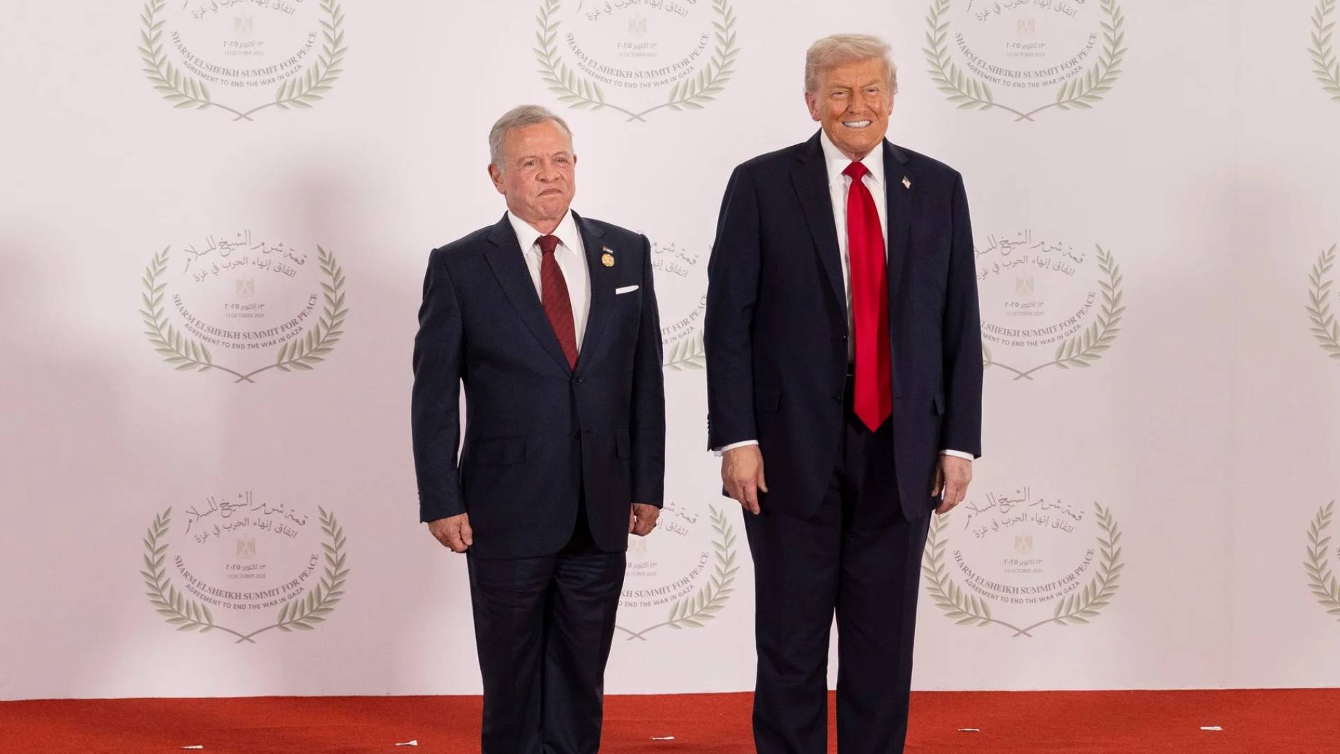 الملك عبردالله الثاني والرئيس الأمريكي دونالد ترمب