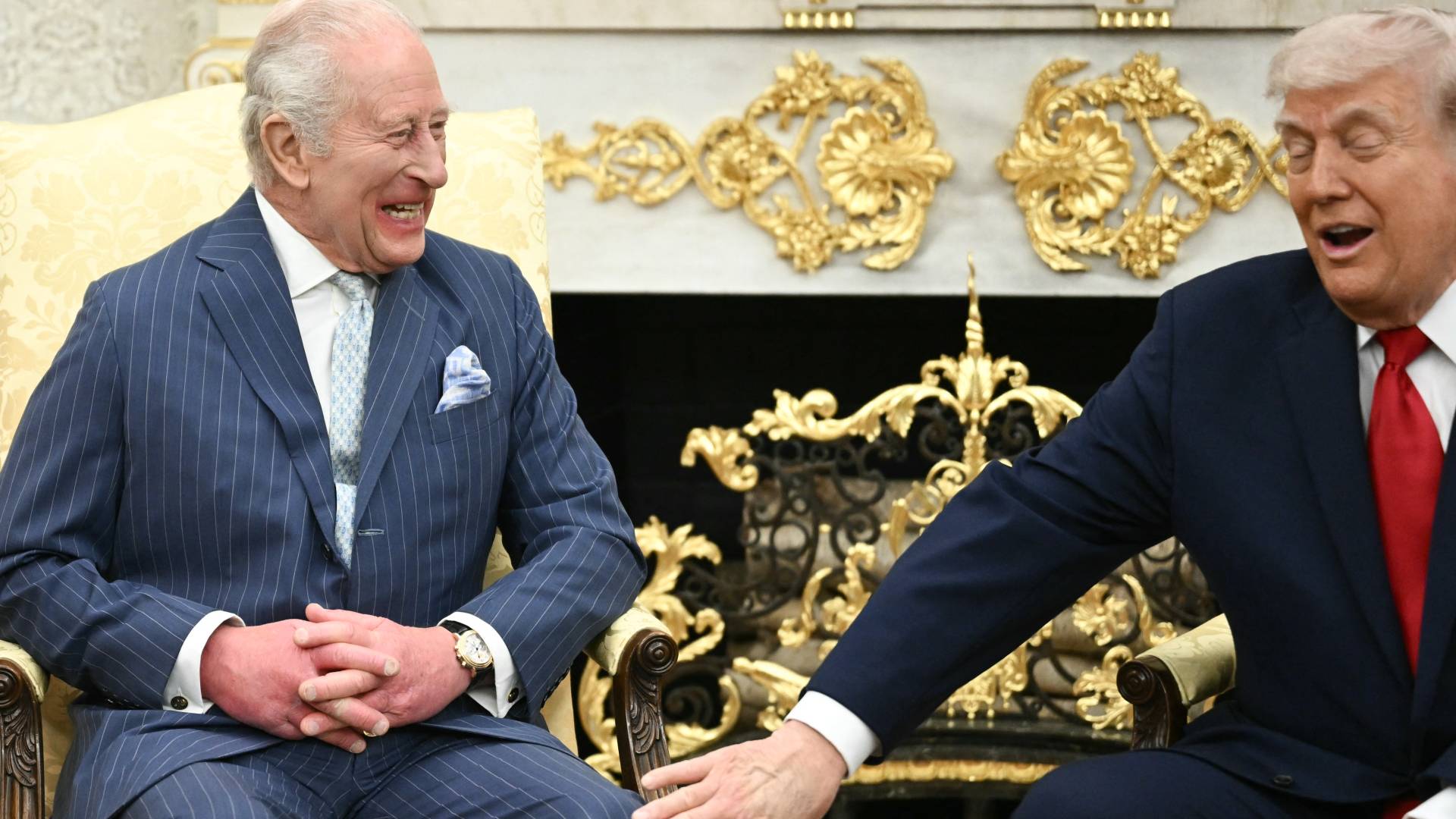 الرئيس الأمريكي دونالد ترمب وملك بريطانيا تشارلز الثالث