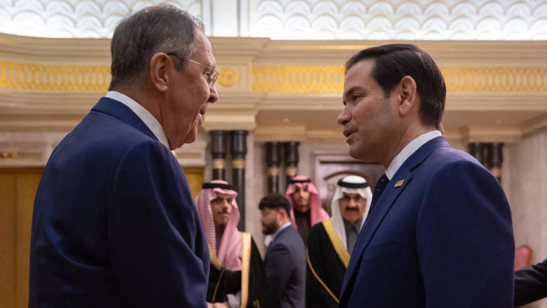 وزير الخارجية الأمريكي ماركو روبيو ووزير الخارجية الروسي لافروف