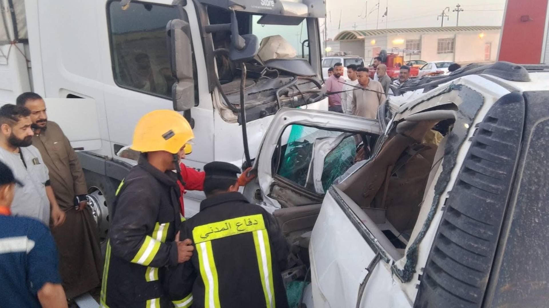 حادث سير بمحافظة الديوانية في العراق