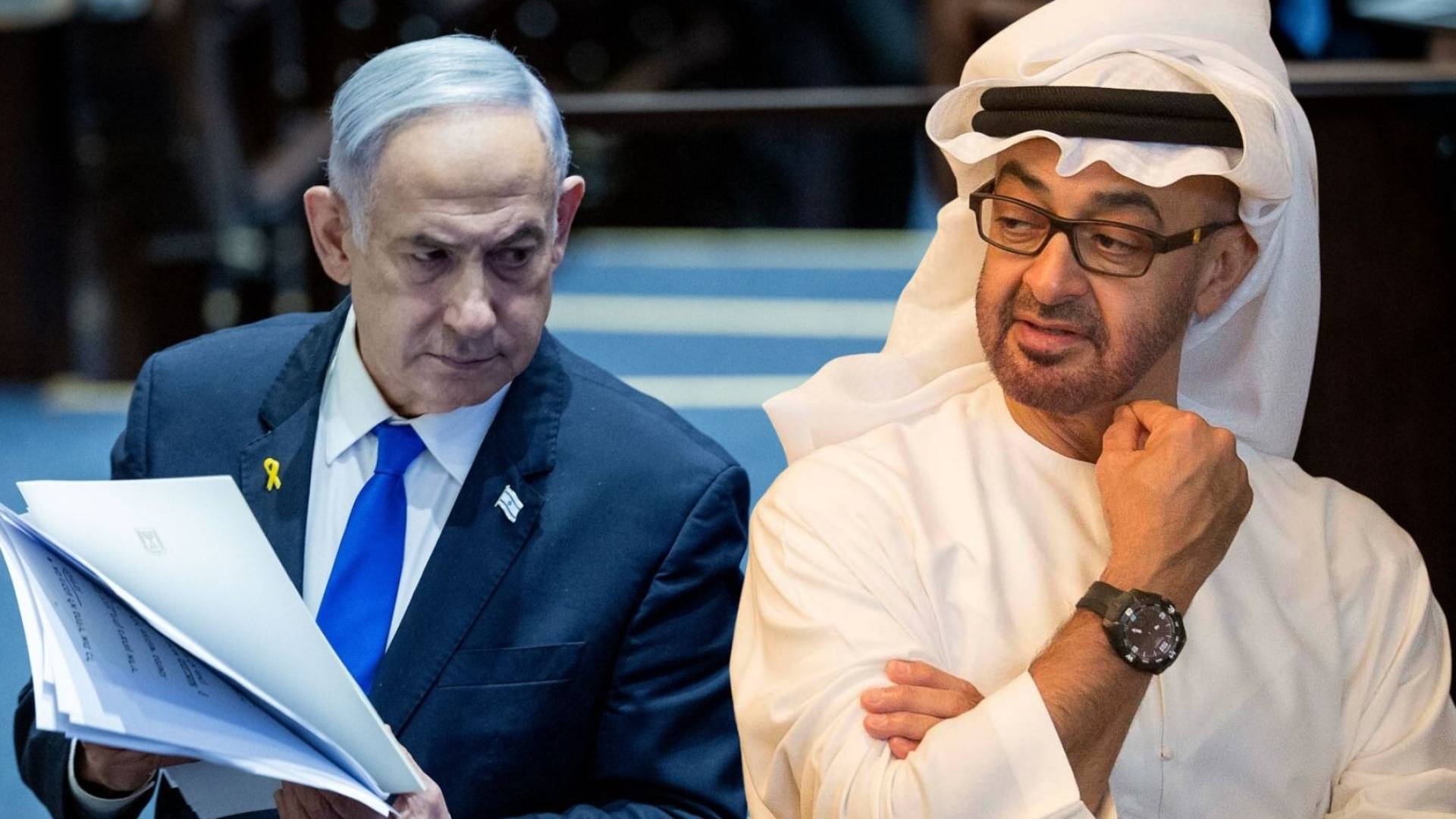 الرئيس الإماراتي ورئيس وزراء الاحتلال