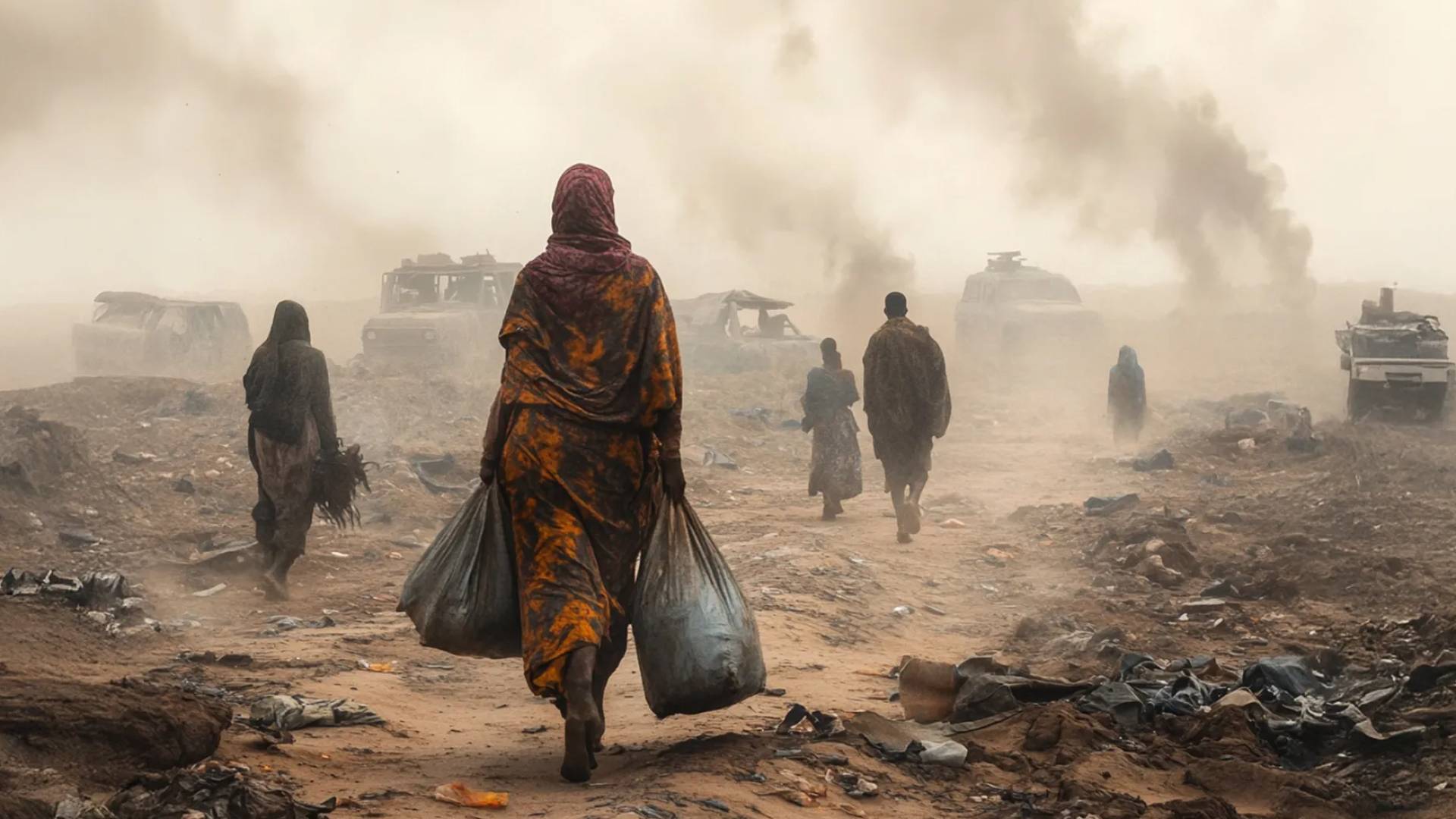 نساء سودانيات يعانن من الحرب