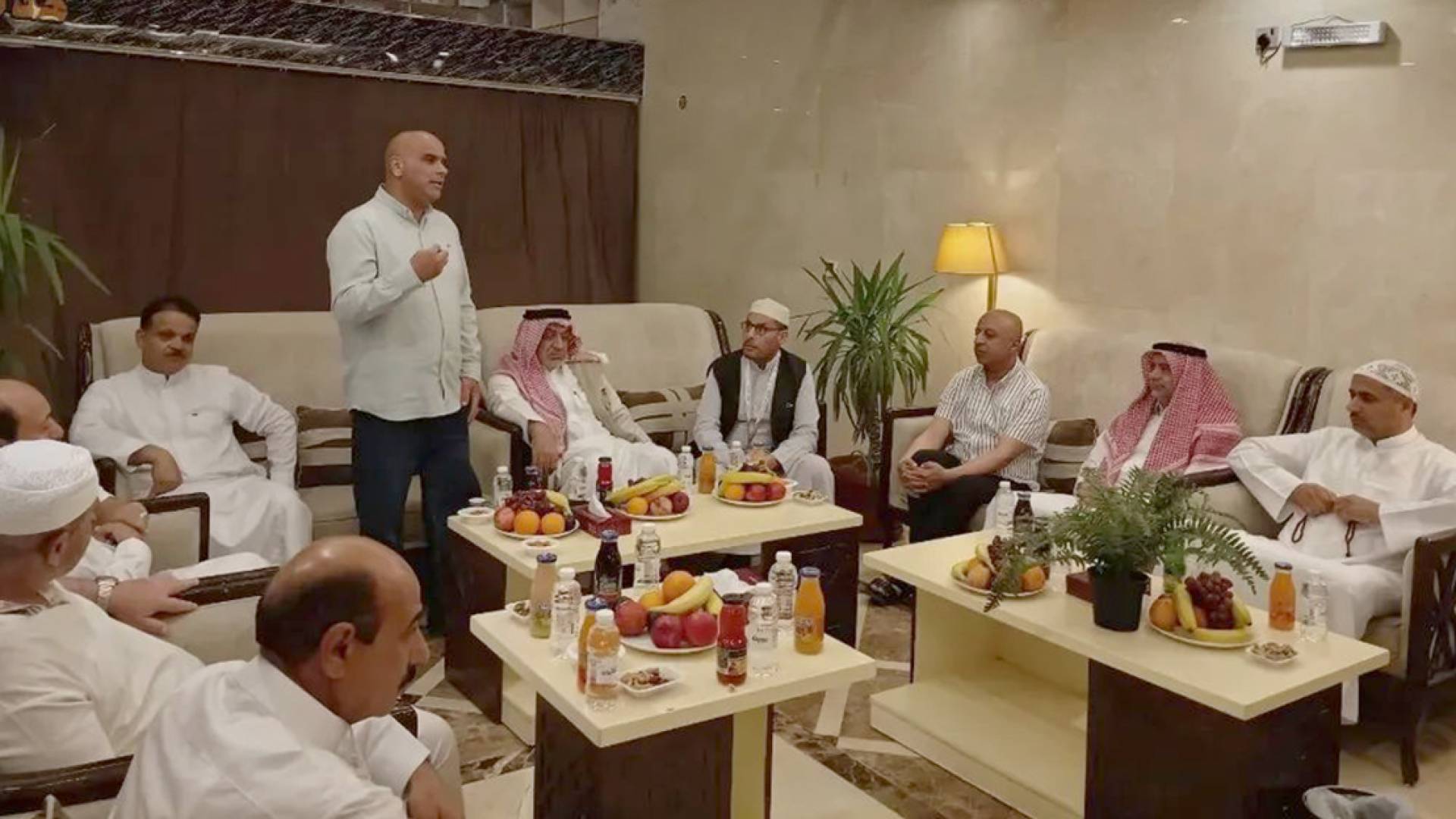 زيارة وزير الاوقاف محمد الخلايلة لبعثة حج الامن العام