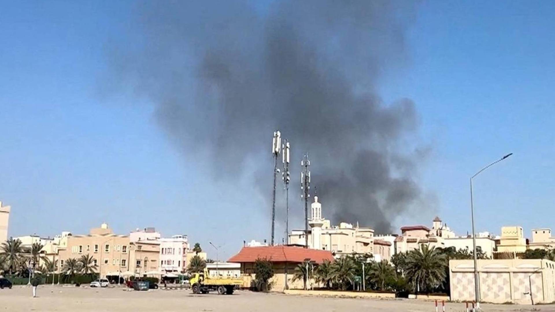 موقع الهجوم الإيراني في الكويت