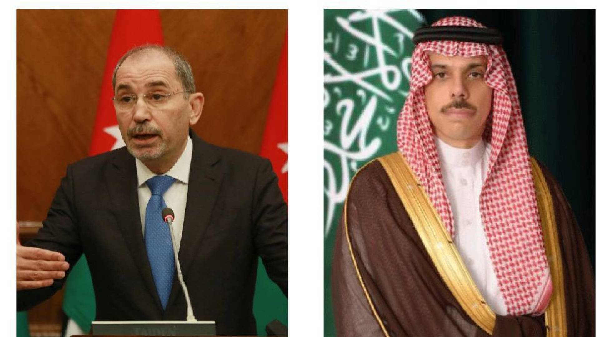 وزير الخارجية أيمن الصفدي ونظيره السعودي