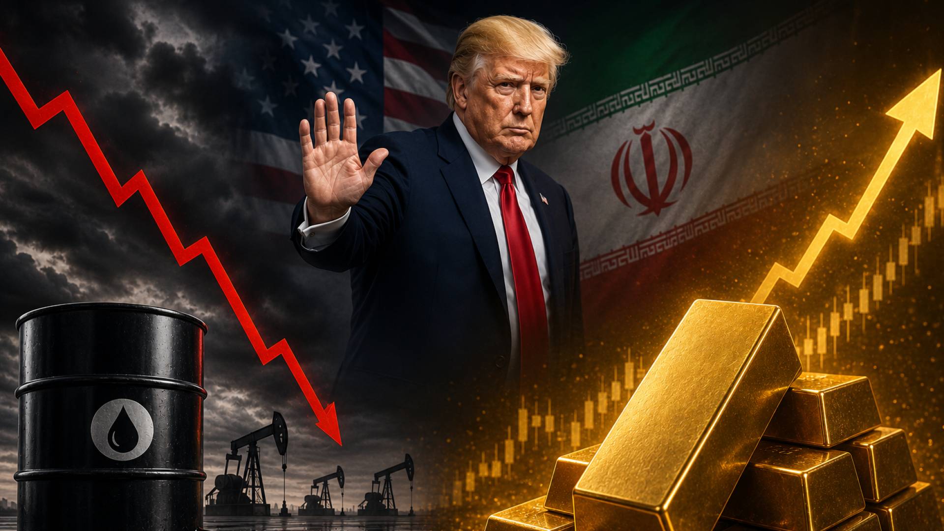 النفط يهوي 4% والذهب يقفز لمستوى قياسي بعد إلغاء ترمب ضربات إيران