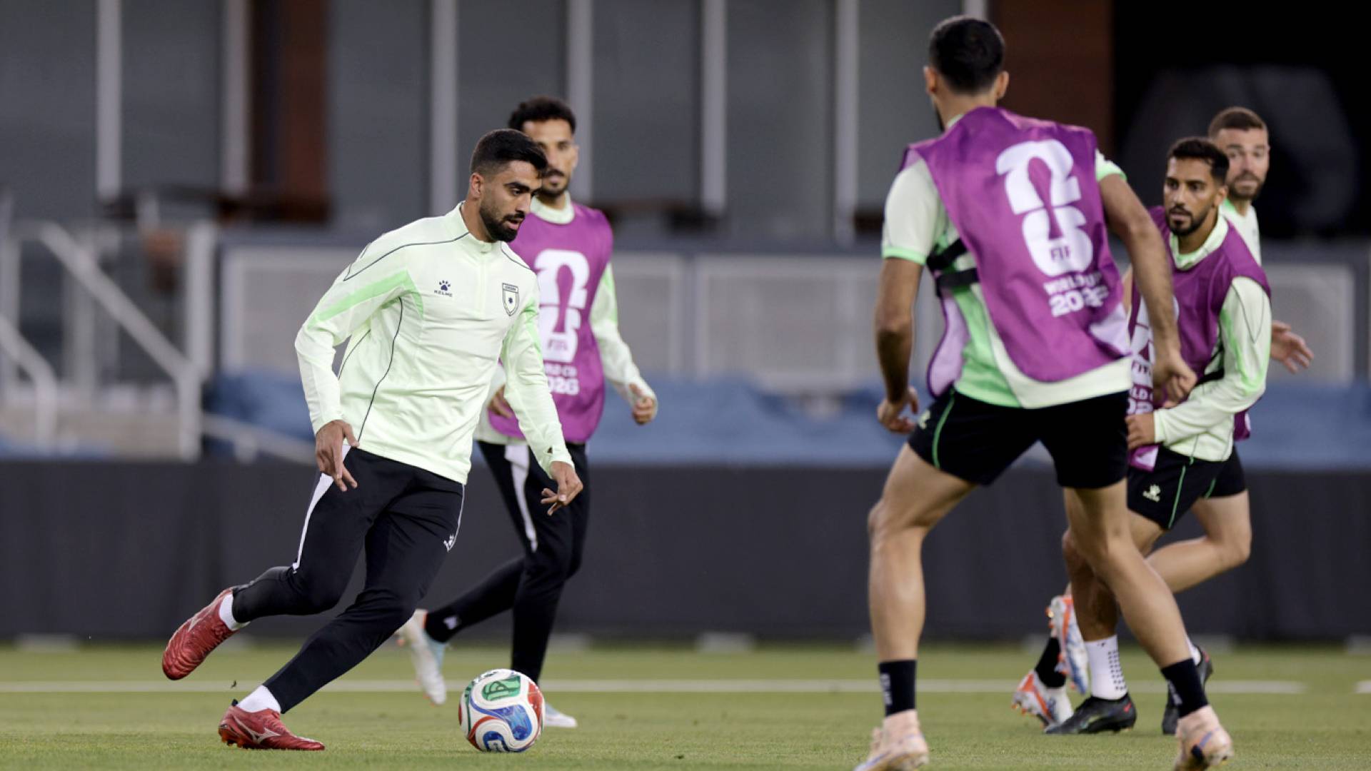 من التدريب الأخير للمنتخب الوطني