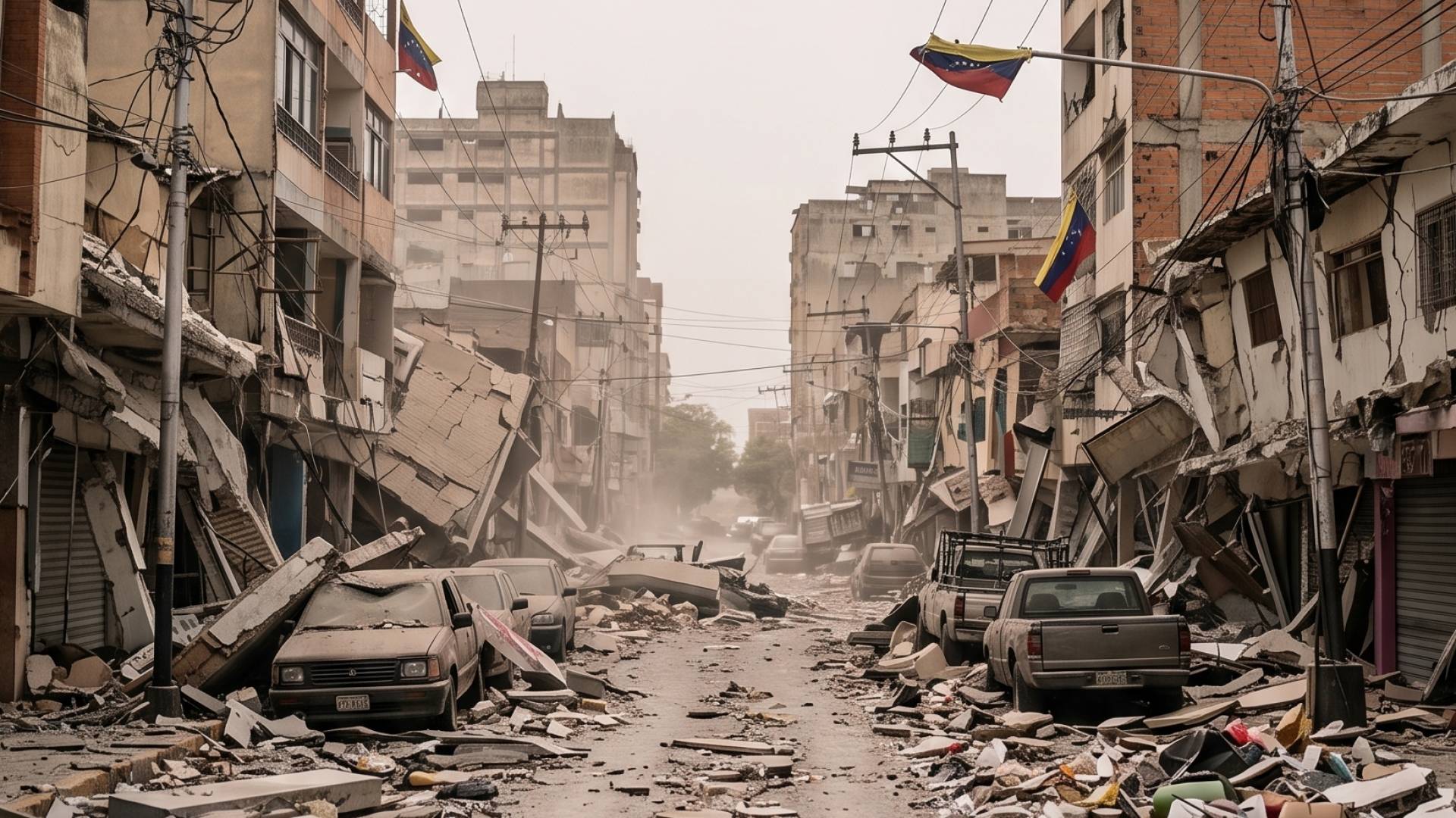 صورة معدة بالذكاء الاصطناعي تبين حجم الدمار في فنزويلا