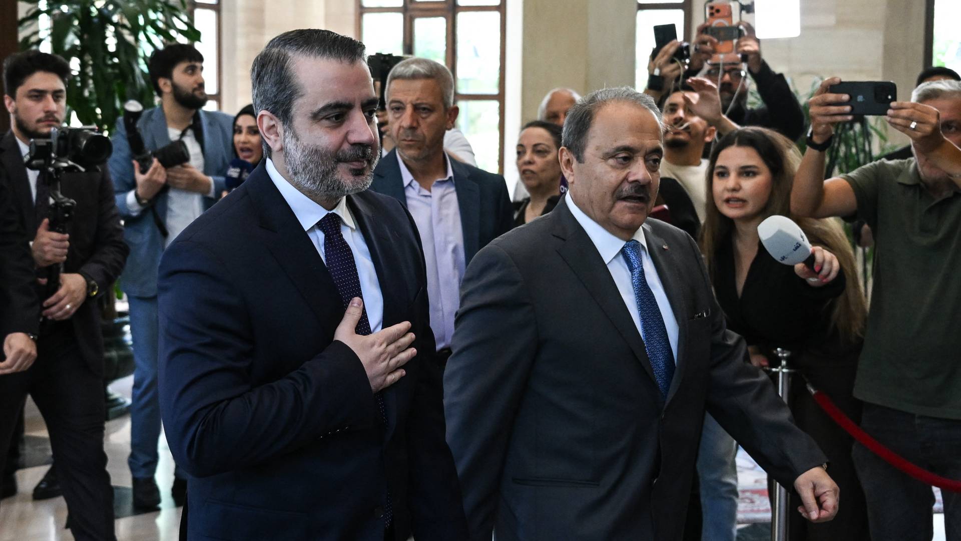 وزير الخارجية السوري اسعد الشيباني في لبنان