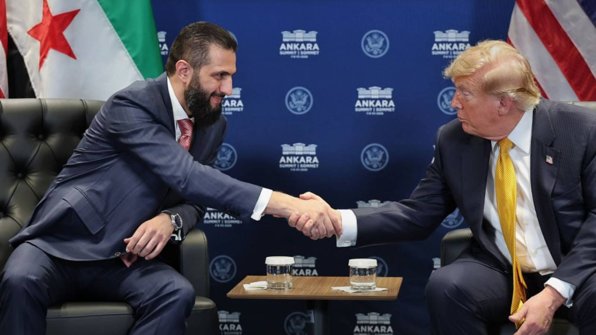 الرئيس الأمريكي دونالد ترمب والرئيس السوري أحمد الشرع