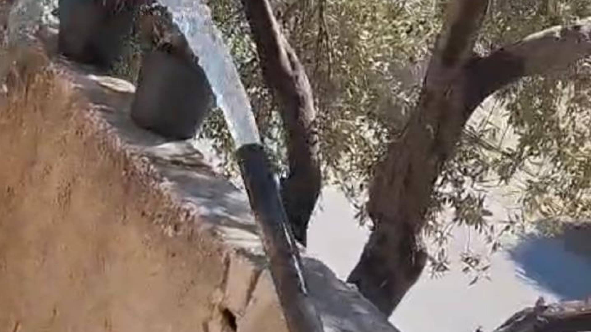 ضبط اعتداء على خط رئيسي في عين الباشا لتزويد مجمع سكني وصهاريج مخالفة