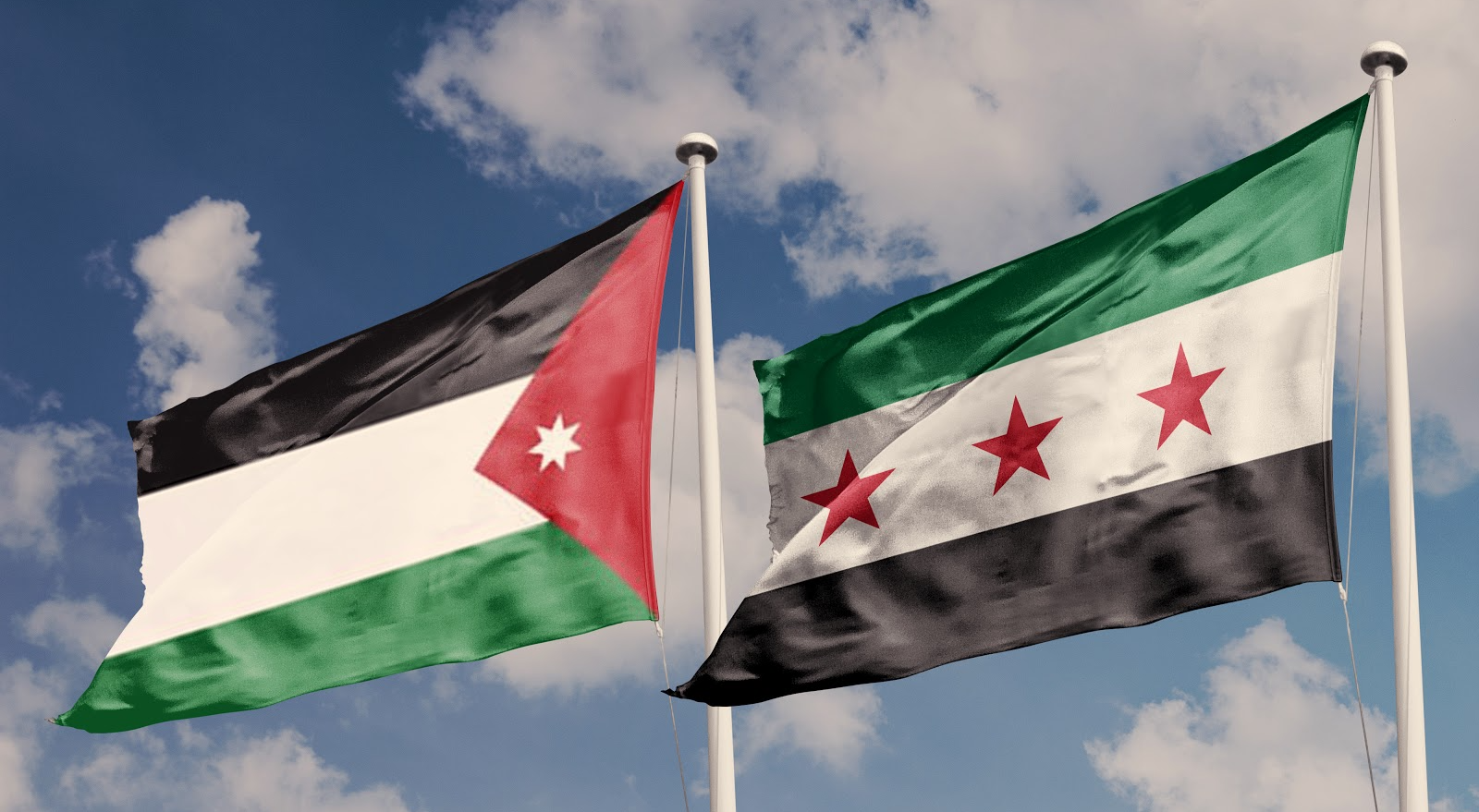 علم الأردن و سوريا