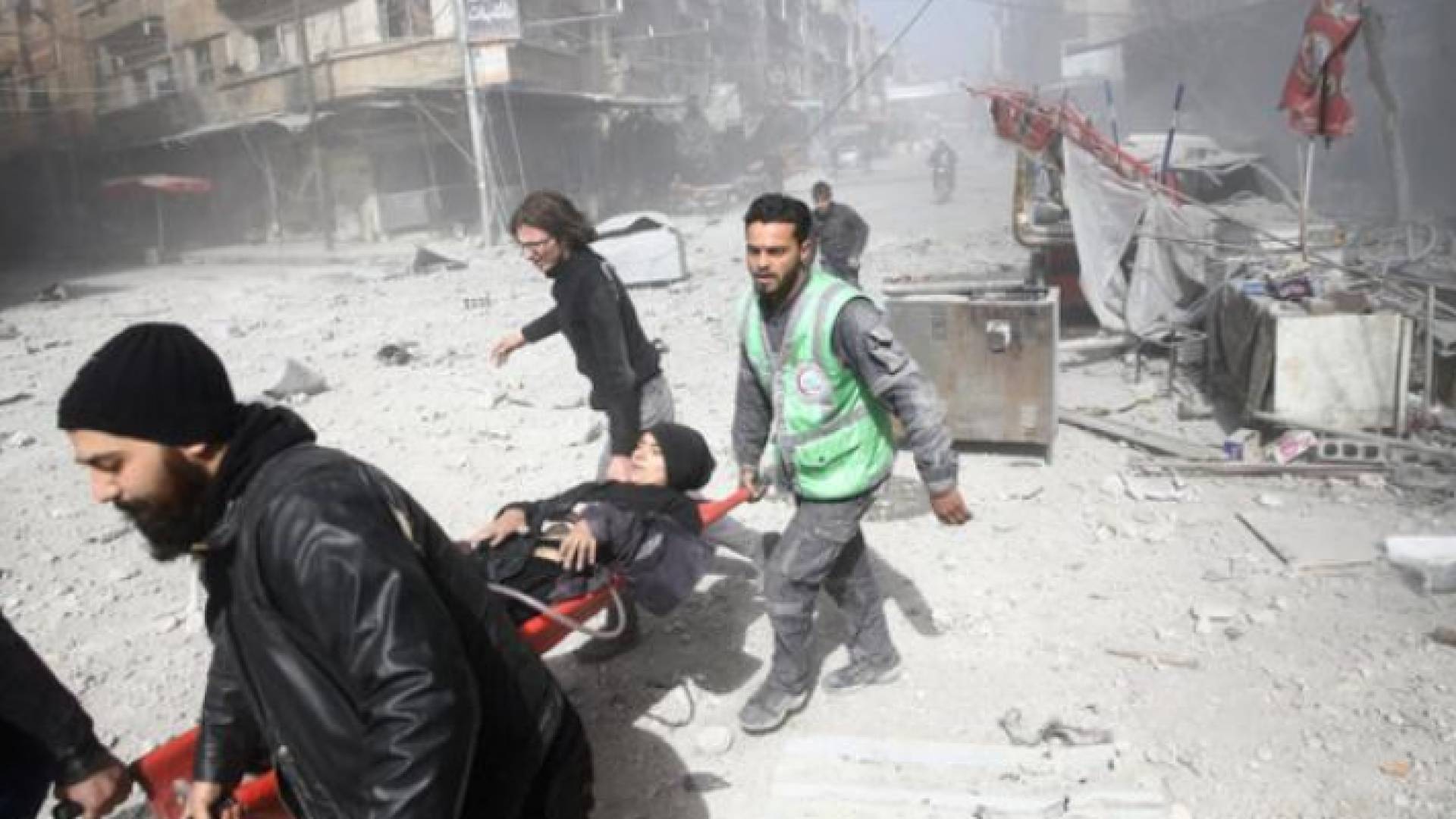 إحدى الصور المتداولة من الغوطة الشرقية