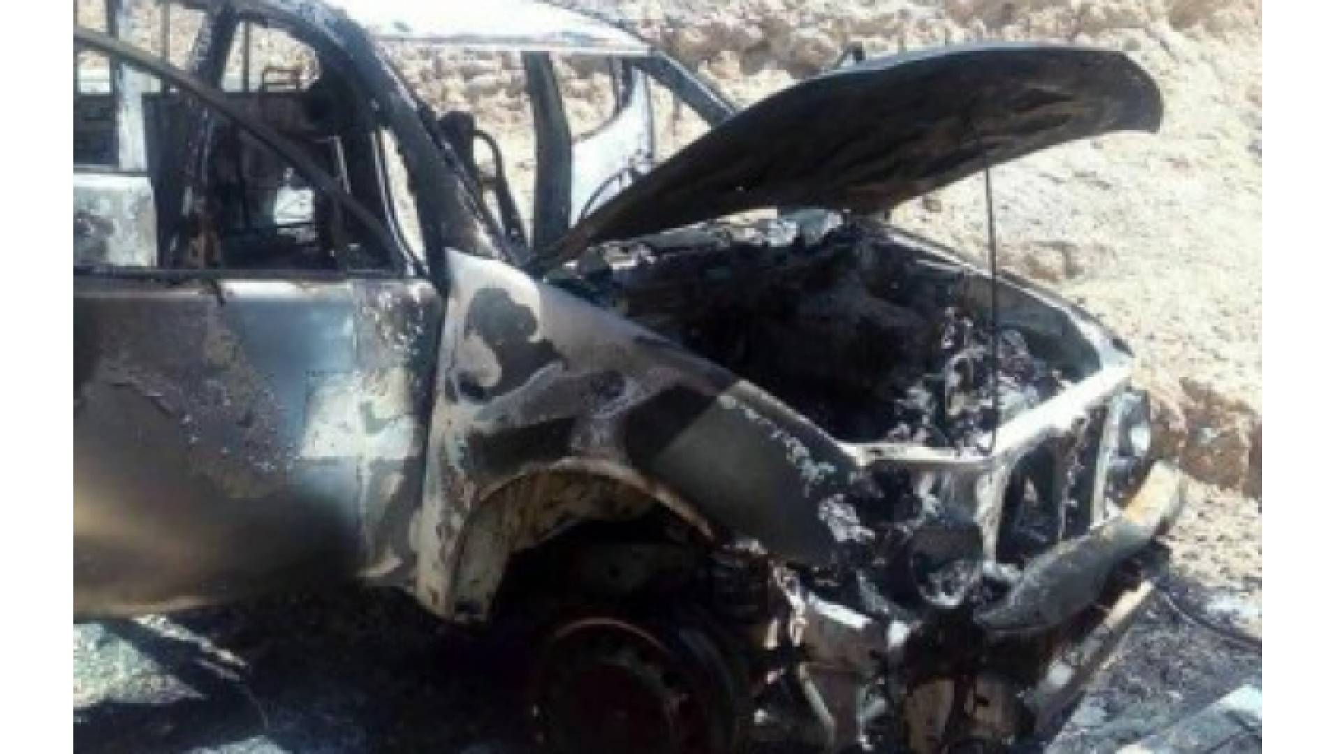 صورة المركبة بعد احراقها