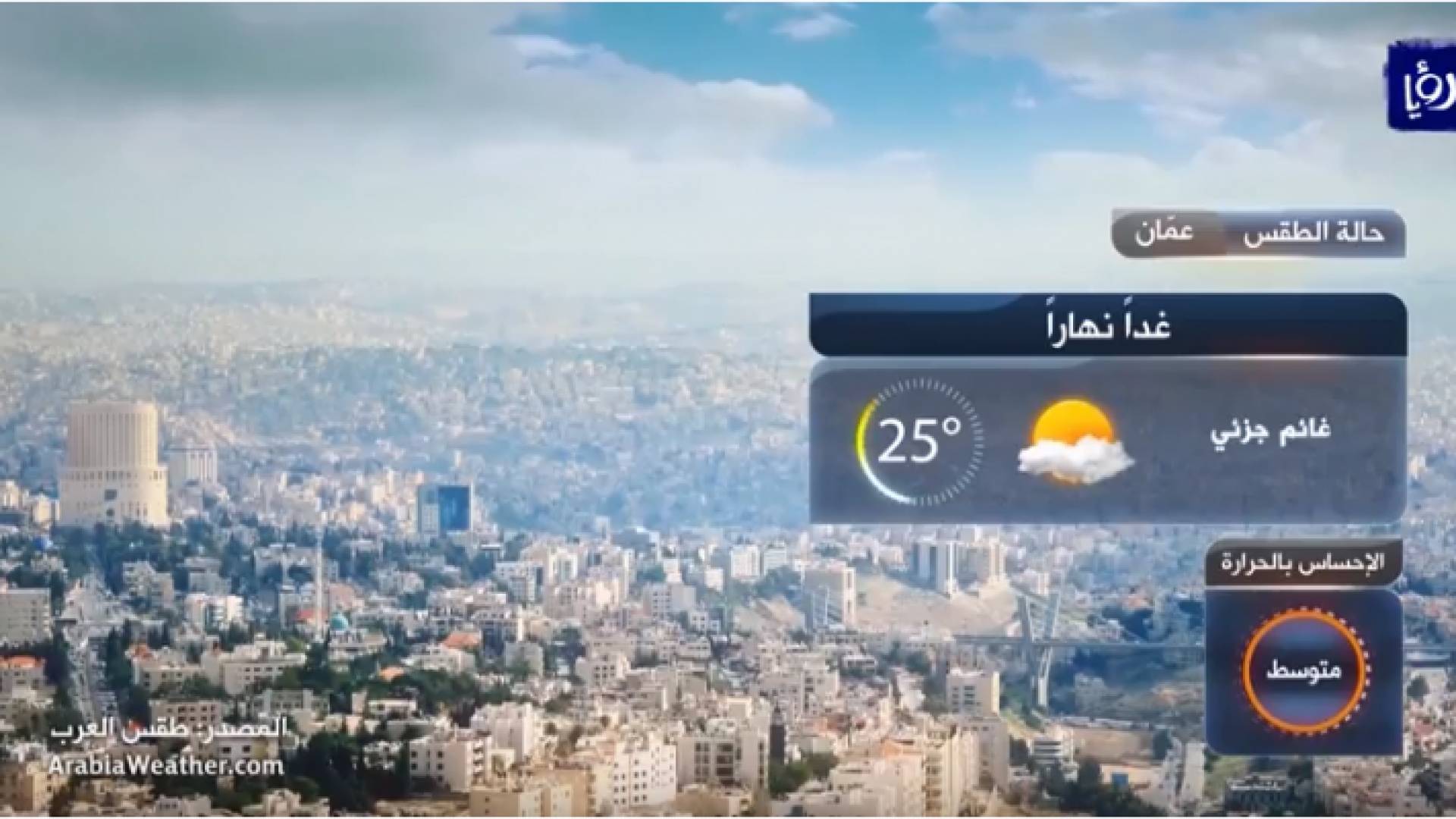 فرصة لزخات من الأمطار مساء السبت مع بقاء الطقس دافئا