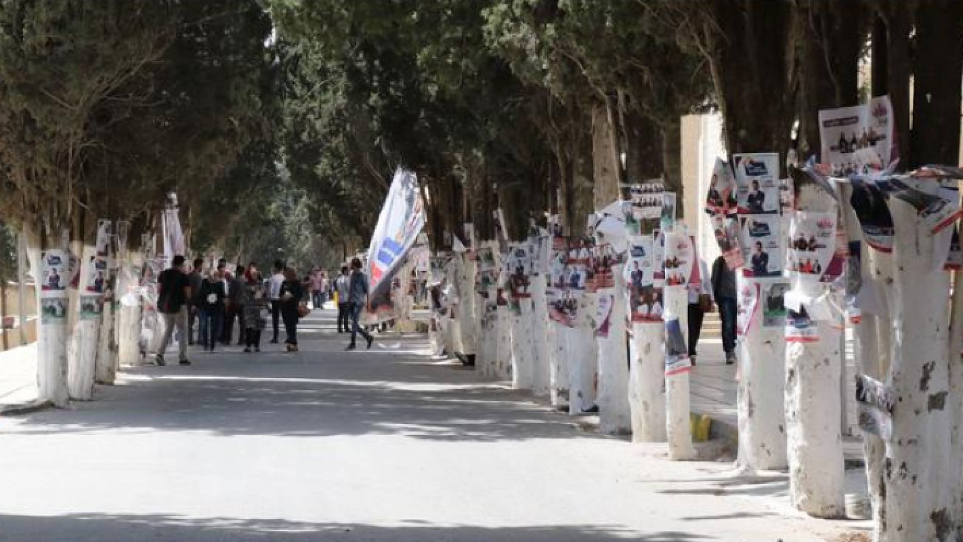 صورة من داخل الجامعة خلال الانتخابات