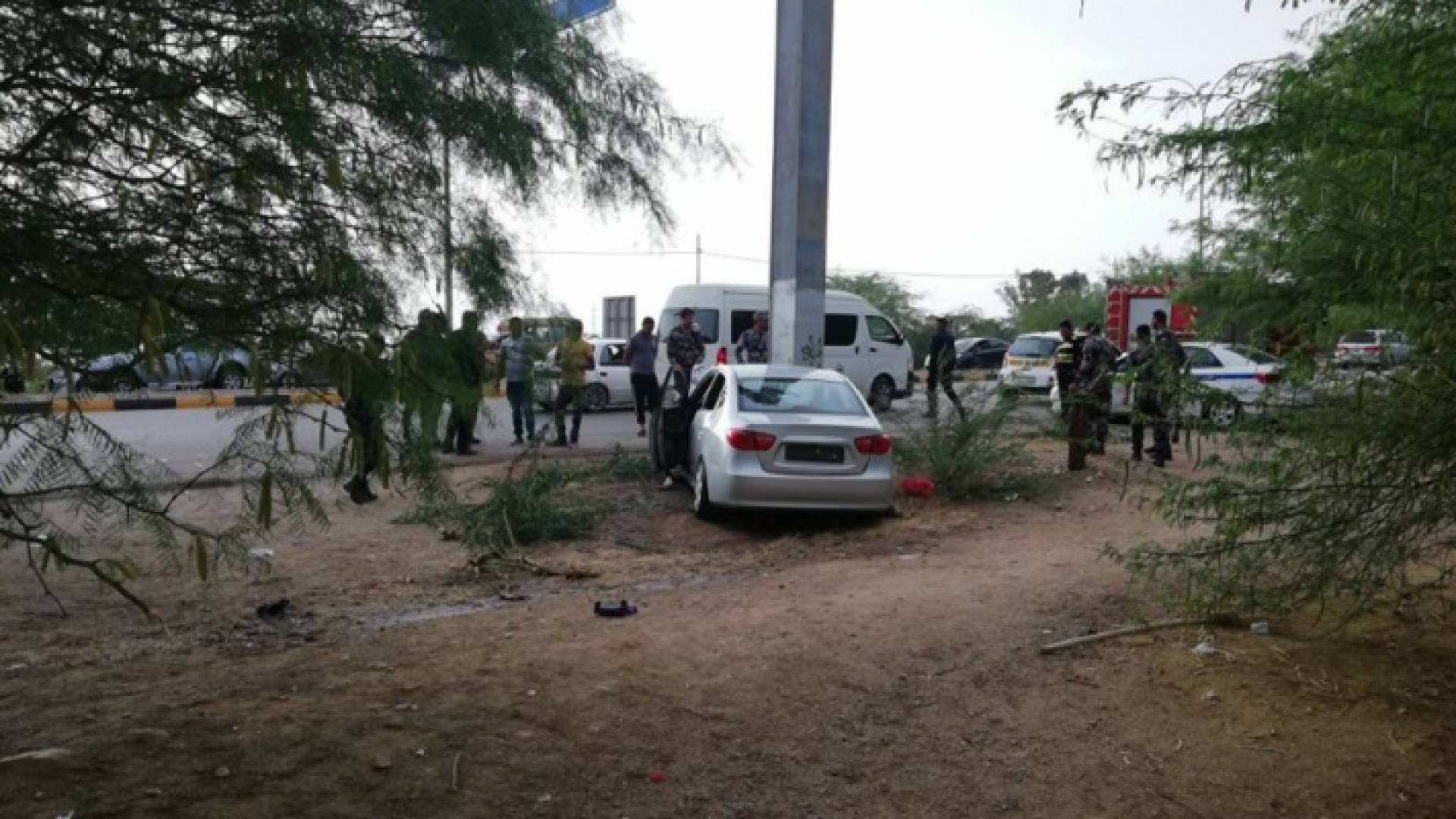 حادث تصادم على طريق البحر الميت