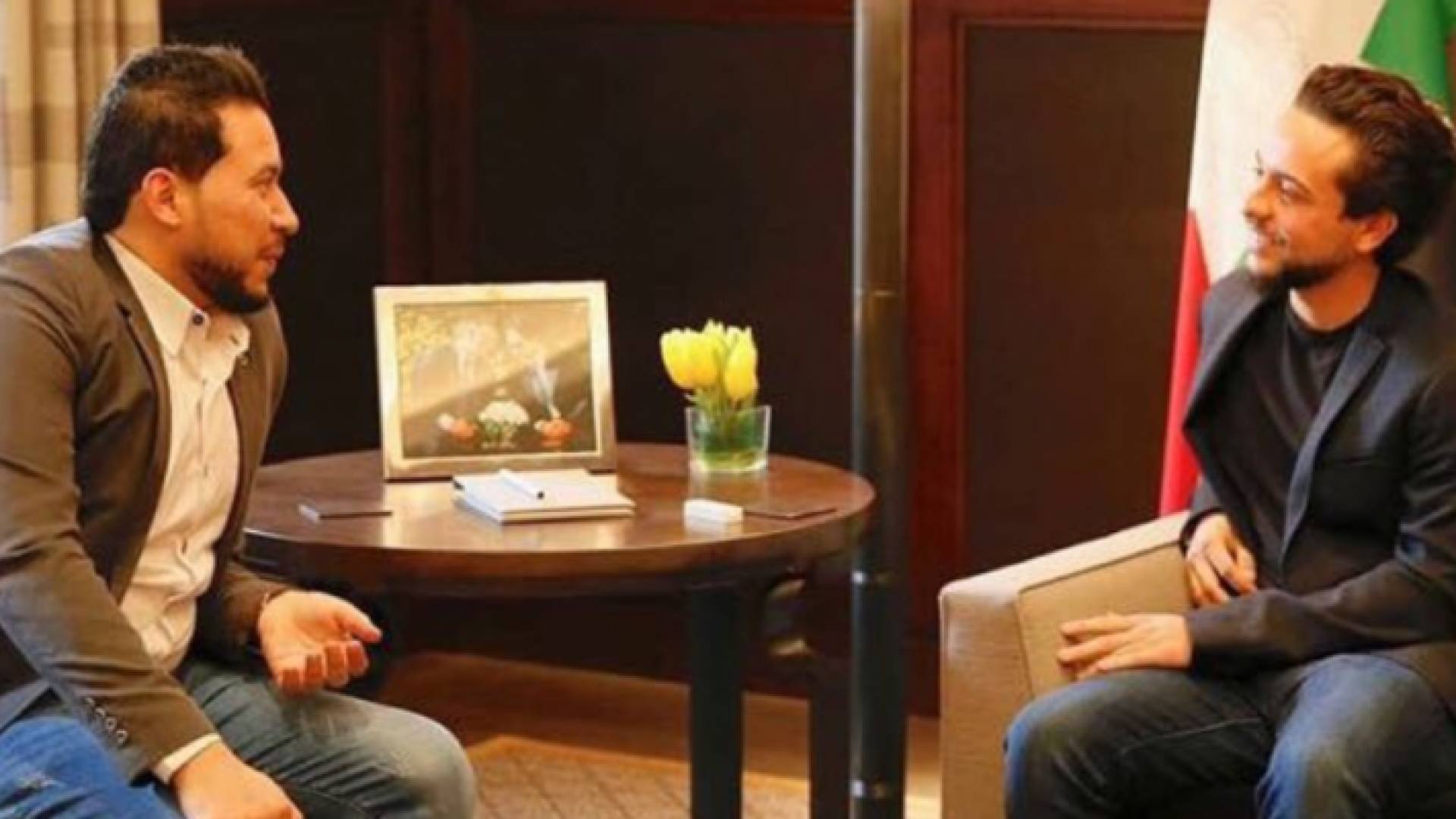 الصورة التي نشرها الشاب بعد مقابلة ولي العهد