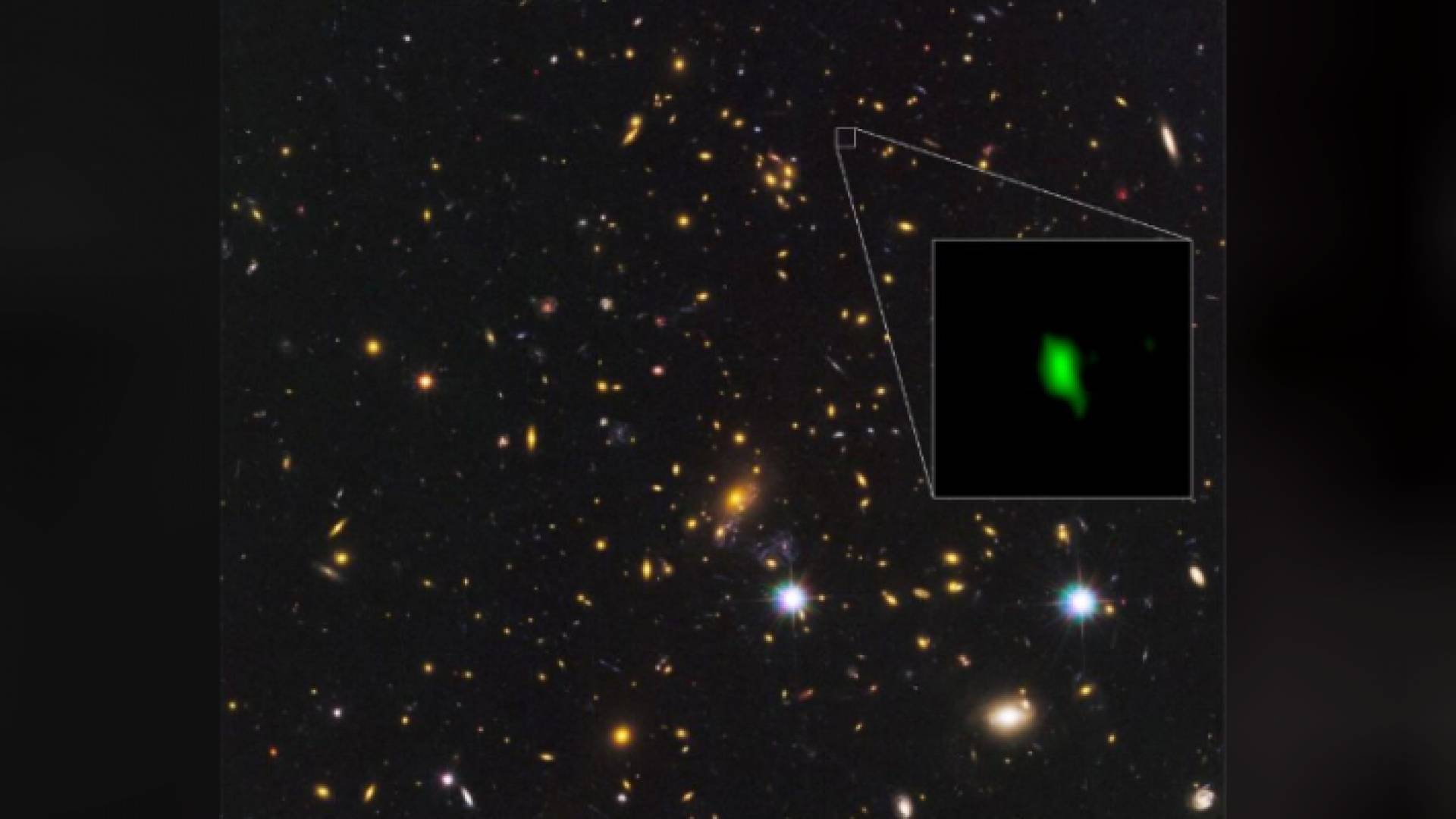 صورة عبر التلسكوب هابل تظهر مجرة جديدة تبعد 13.28 مليار سنة ضوئية