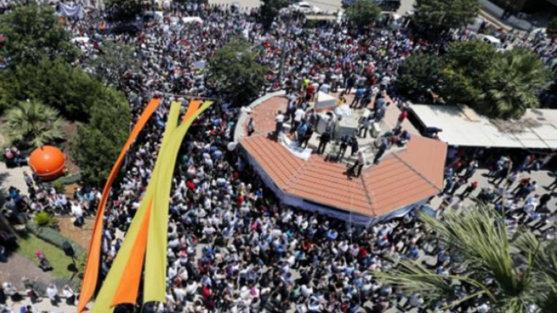 اعتصام حاشد في مجمع النقابات المهنية الاربعاء الماضي