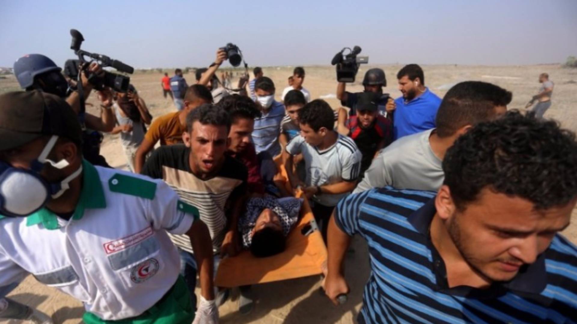 الصورة ارشيفية من مسيرات العودة بقطاع غزة