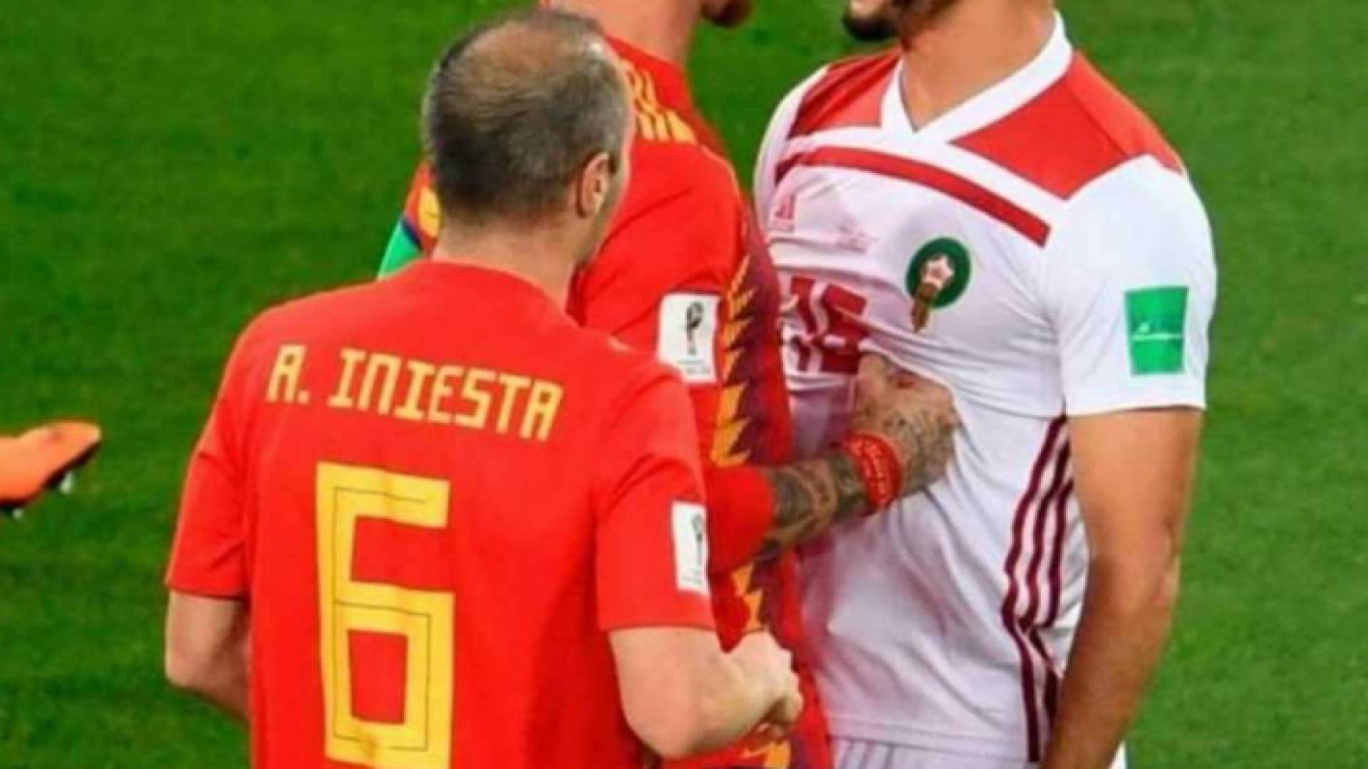 صدامات داخل مباراة المغرب وإسبانيا