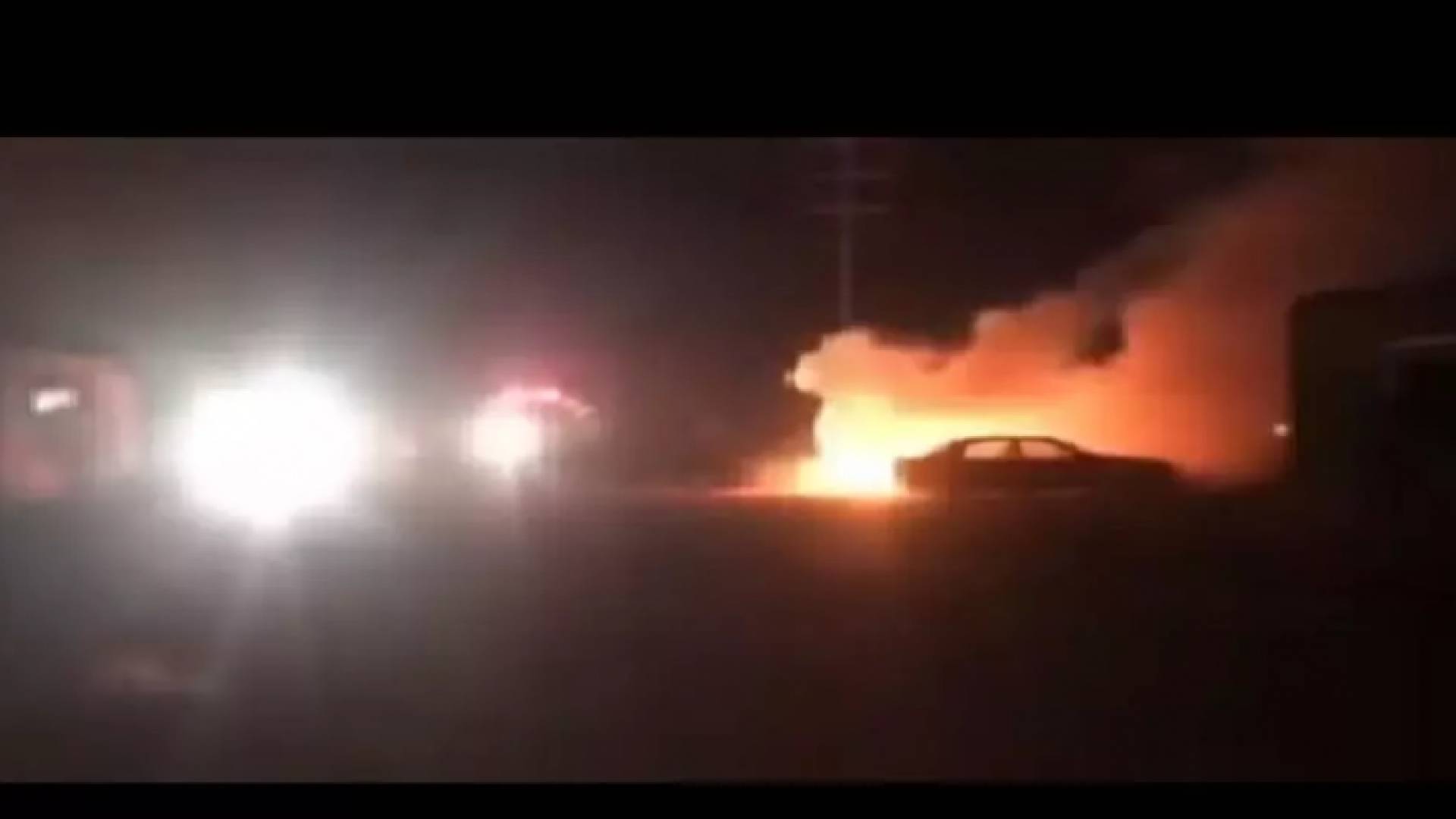 السيارة المحترقة
