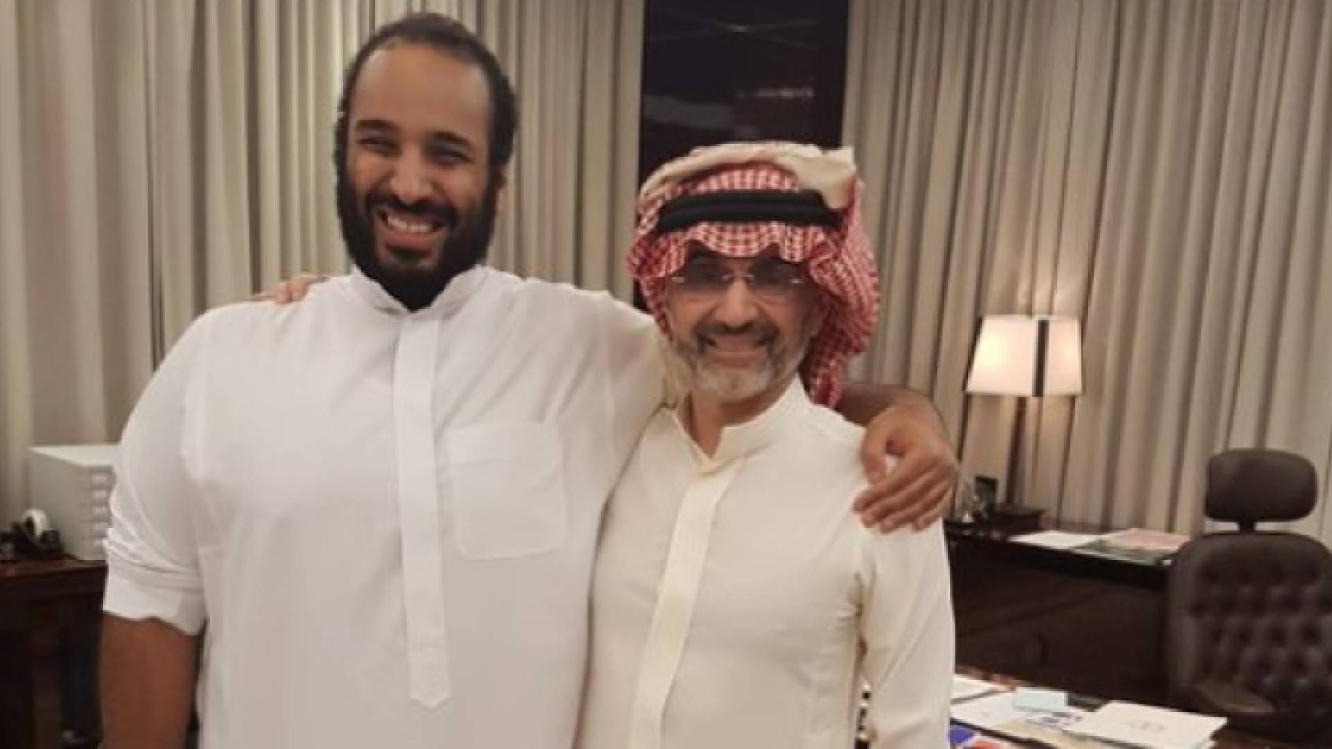 الوليد بن طلال مع محمد بن سلمان