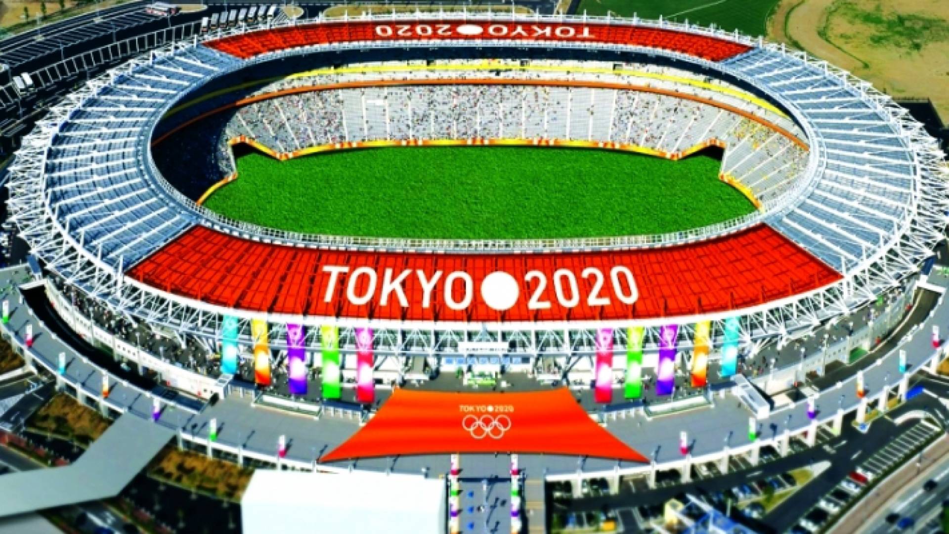 مجسم لملعب طوكيو الذي سيحتضن أولمبياد 2020