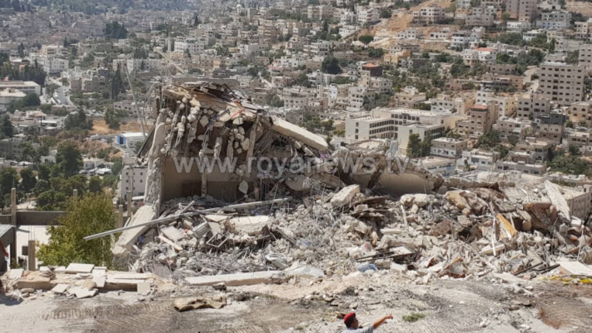 المنزل الذي تحصن به الإرهابيين