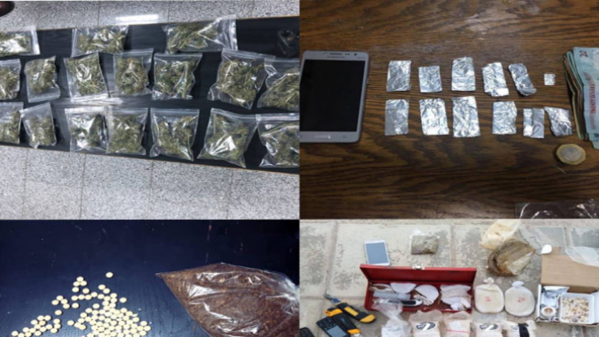 جانب من المضبوطات