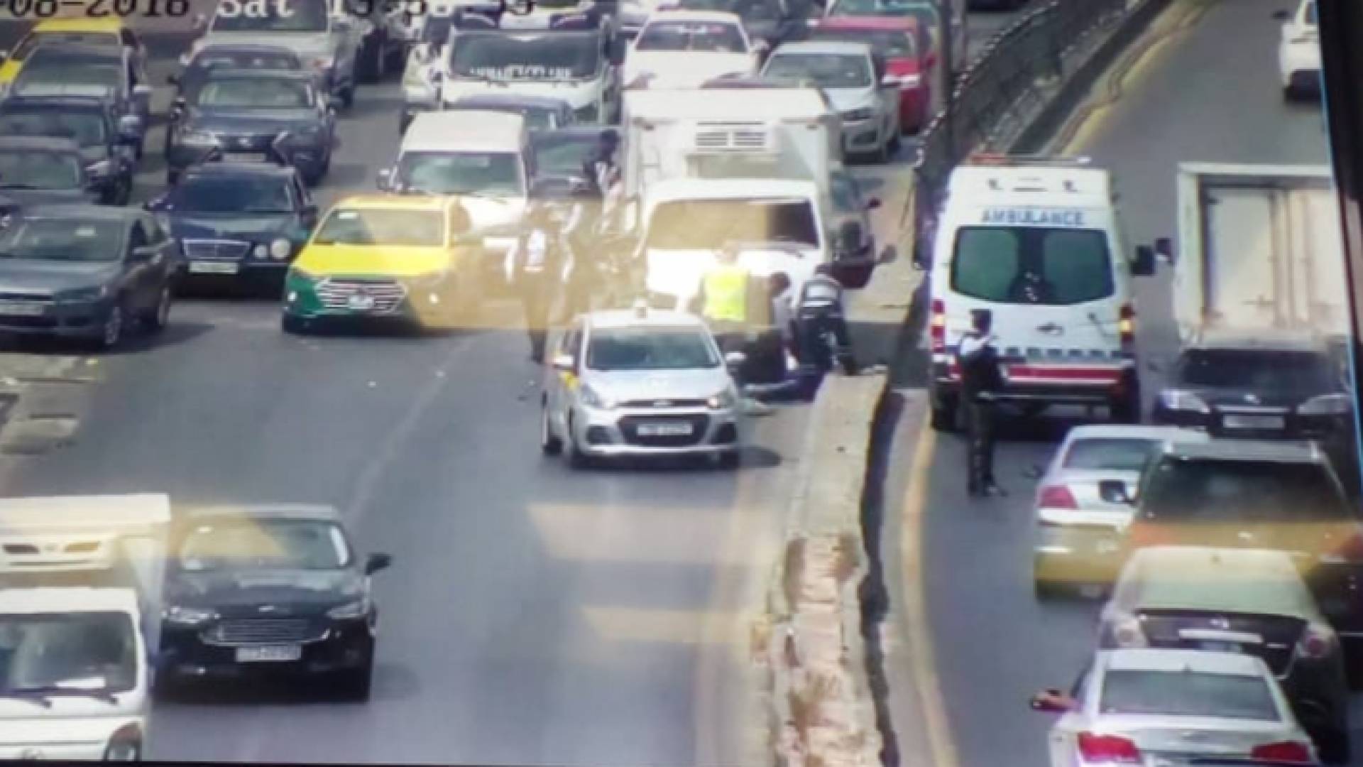 صورة من موقع الحادث - ادارة السير المركزية