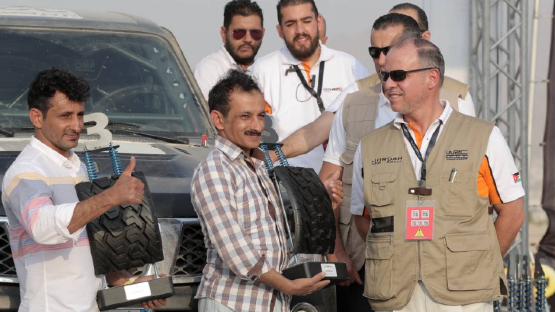 الأمير فيصل يتوج الدوسري والحمود بطلين لرالي باها الأردن