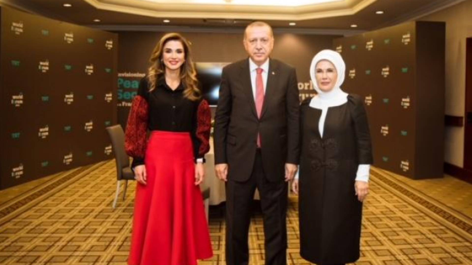 جلالة الملكة رانيا العبدالله والرئيس التركي رجب طيب أردوغان وعقيلته