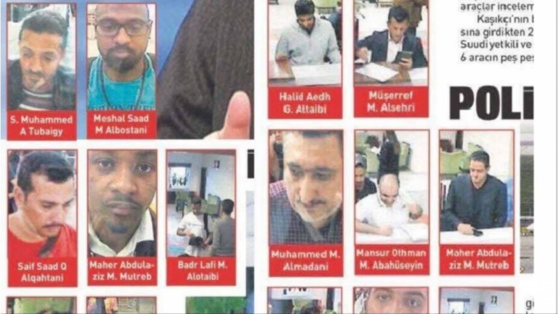 صور وأسماء سعوديين وصلوا قبيل اختفاء خاشقجي