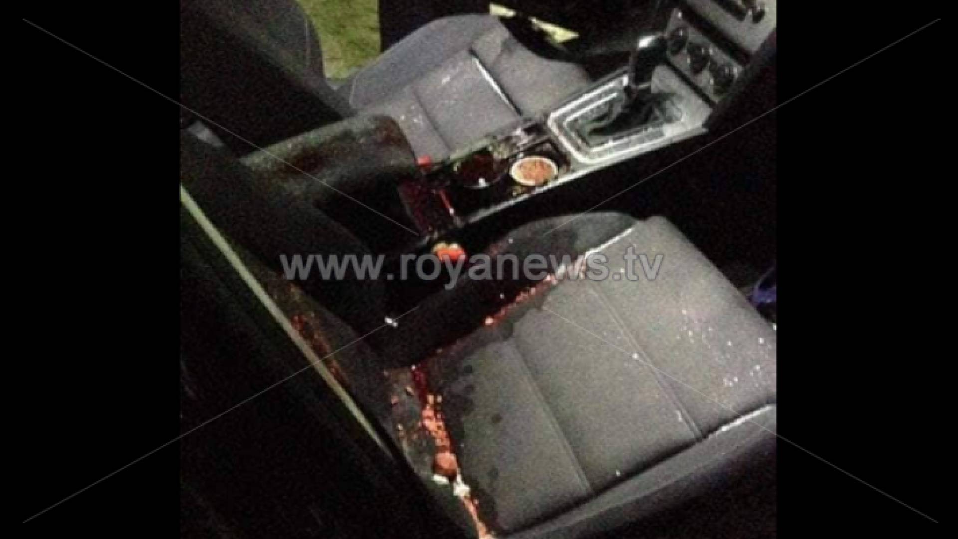 صورة مركبة السيدة التي استشهدت وزوجها المصاب
