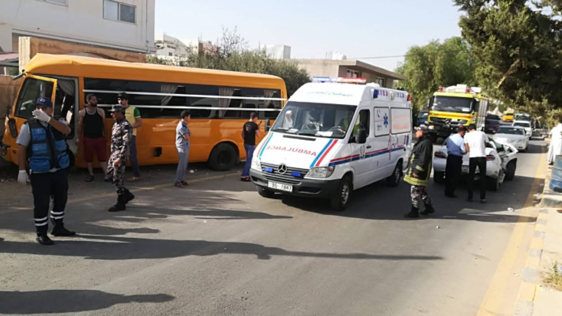 صورة من موقع الحادث - الدفاع المدني