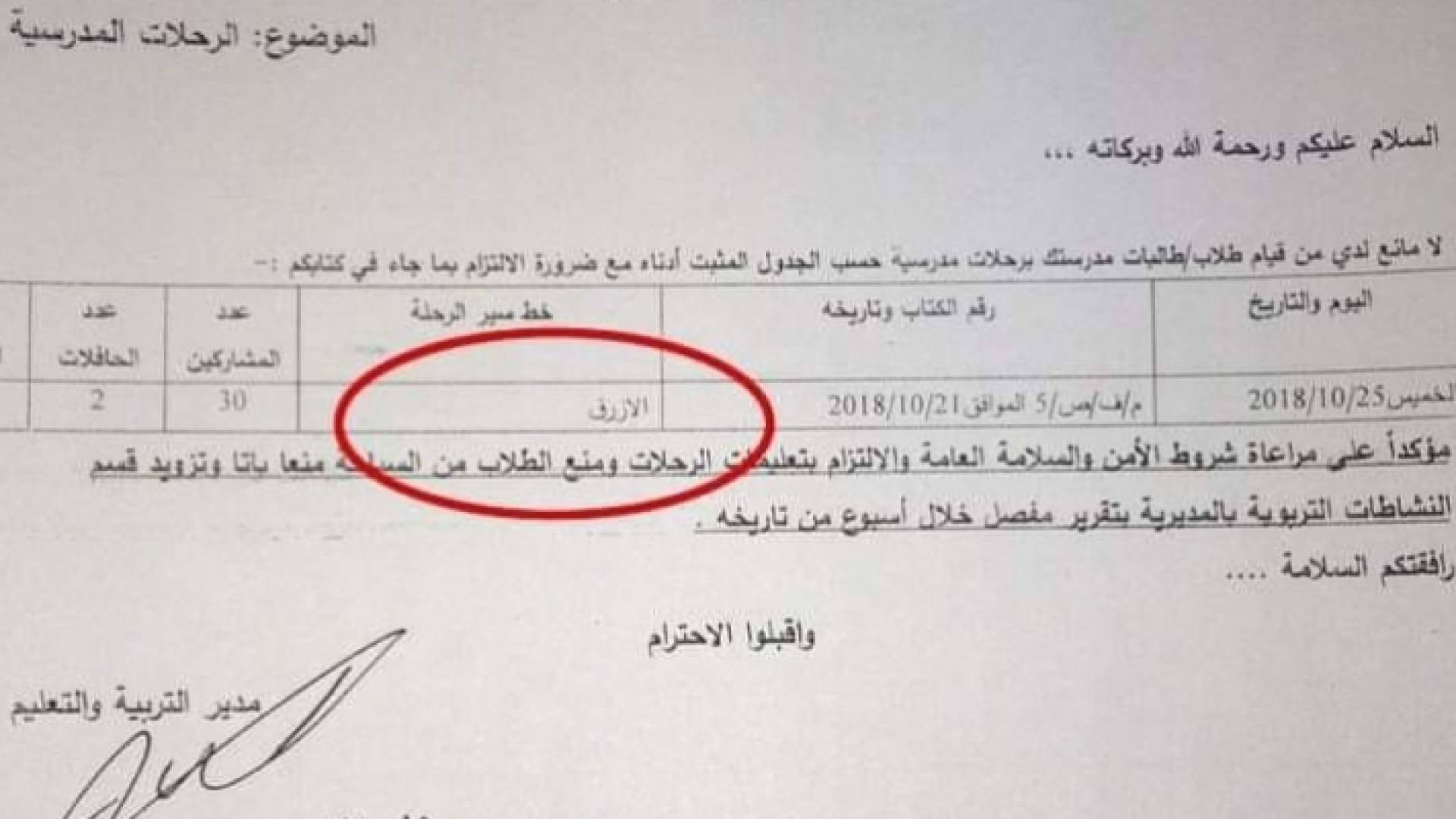 الصورة التي نشرتها وكالة الانباء بترا